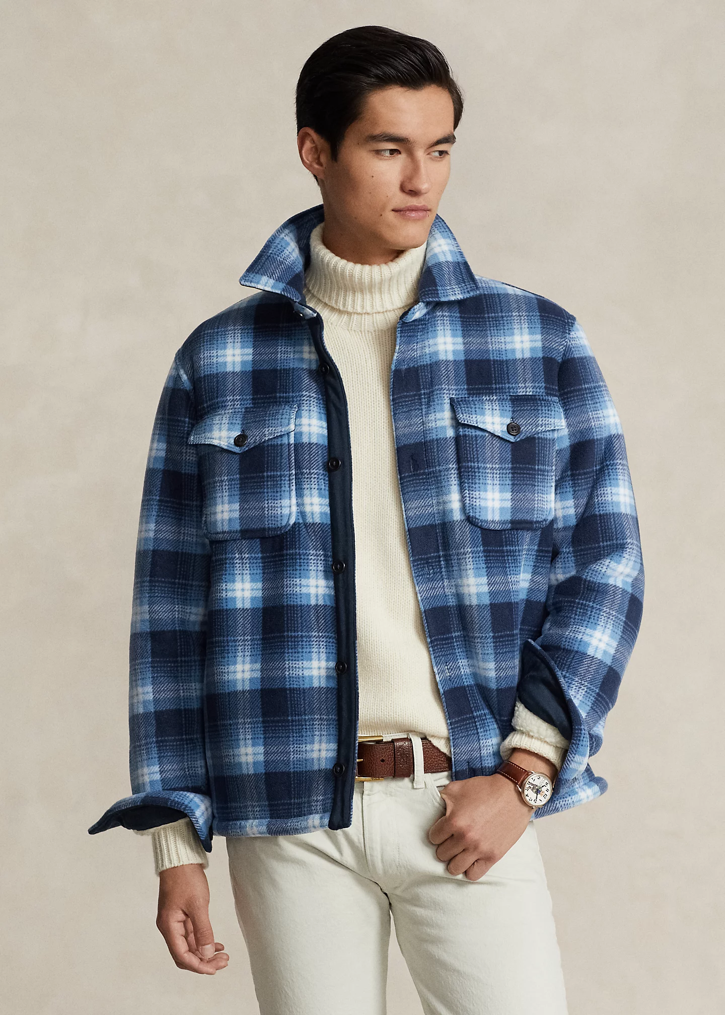 Plaid Fleece Overshirt