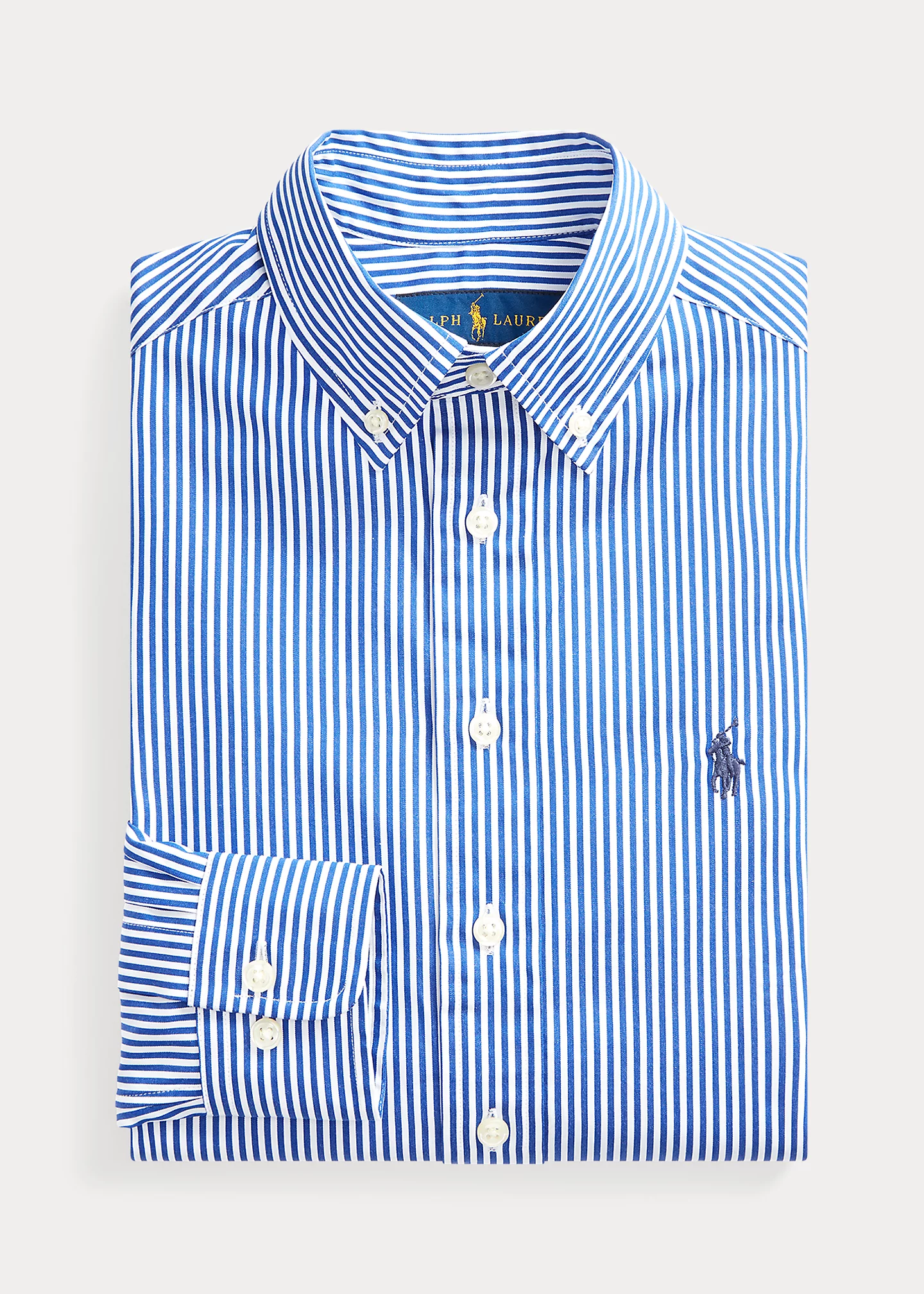 Slim Fit Striped Cotton Dress Shirt