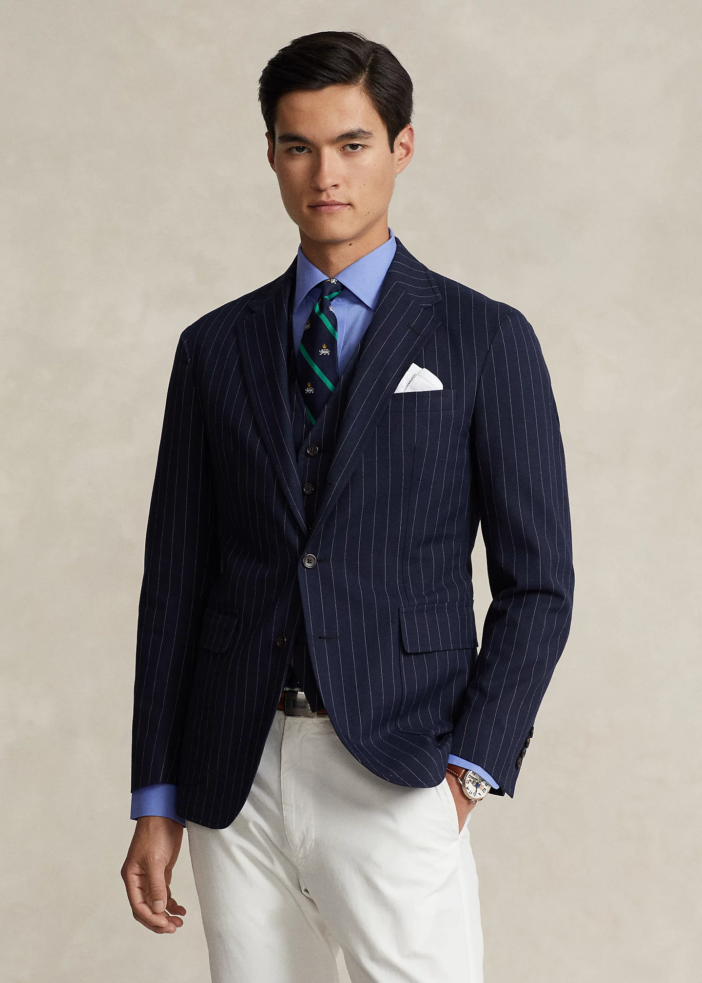 Polo Soft Tailored Pinstripe Jacket