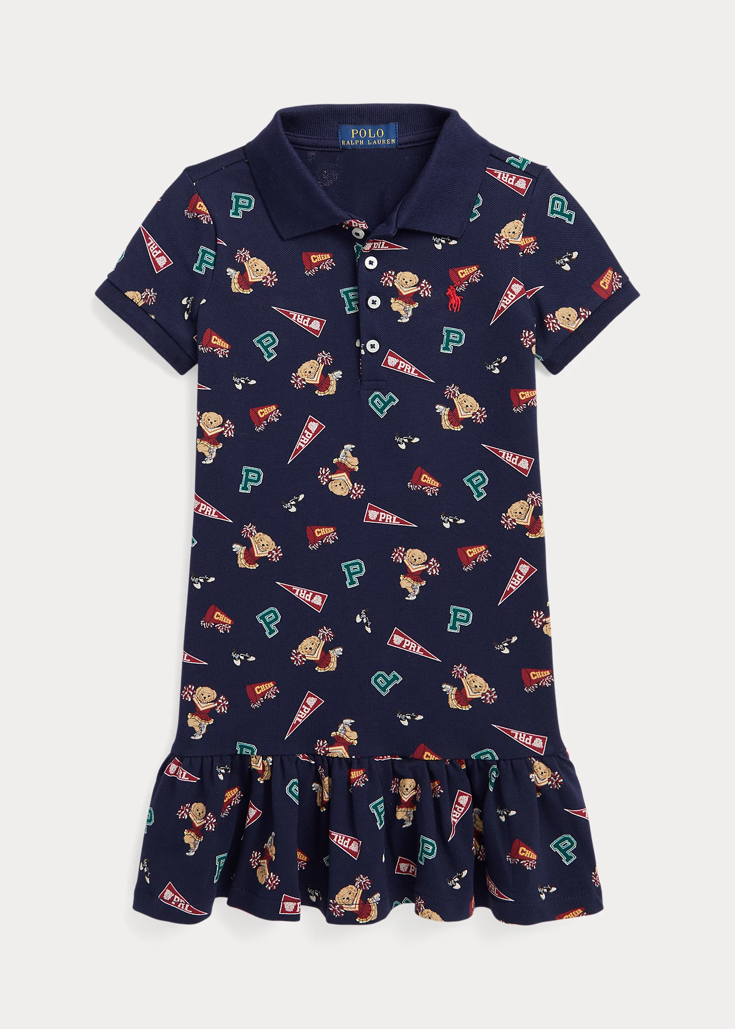 Polo Bear Cotton Mesh Polo Dress