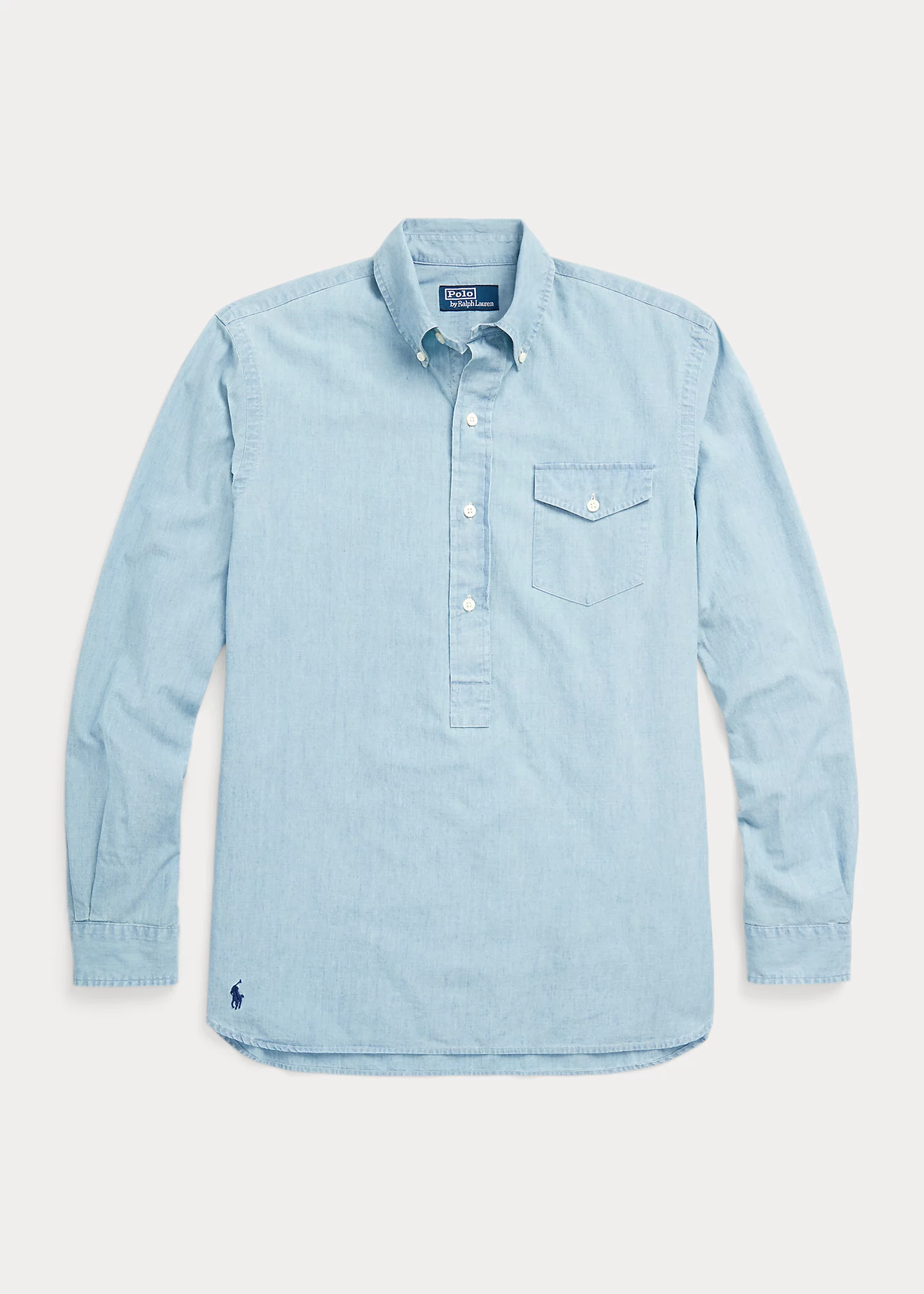Classic Fit Chambray Popover Shirt