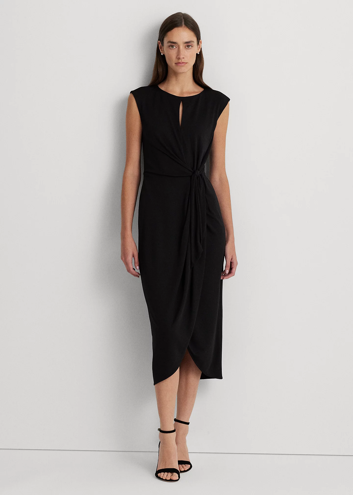 Stretch Jersey Tie-Front Dress