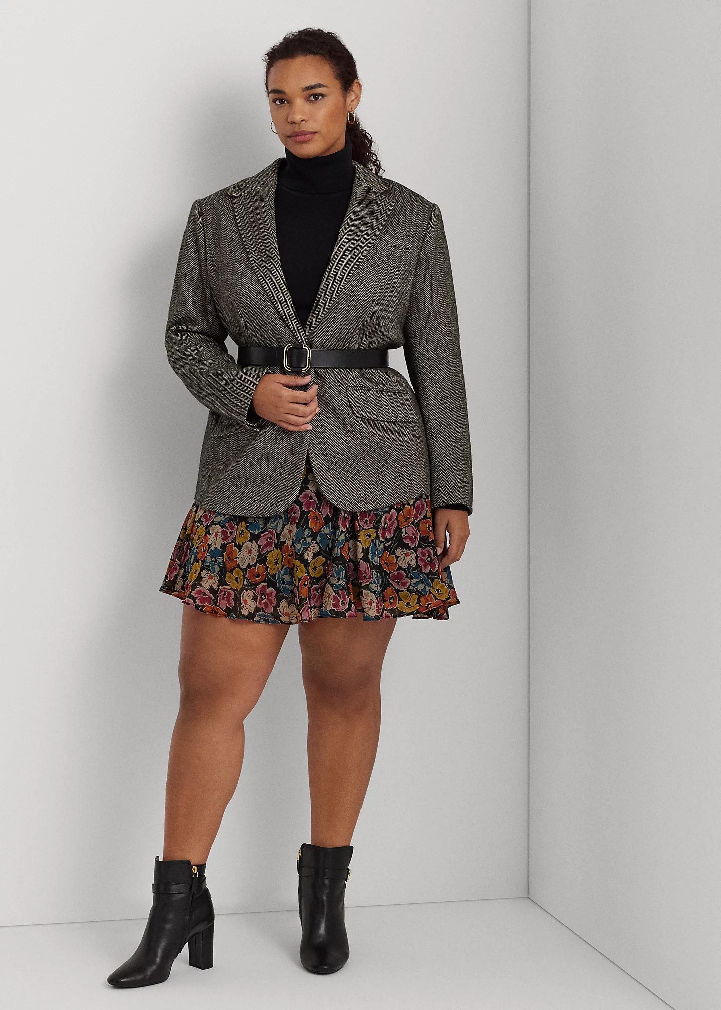 Floral Crinkle Georgette Skirt