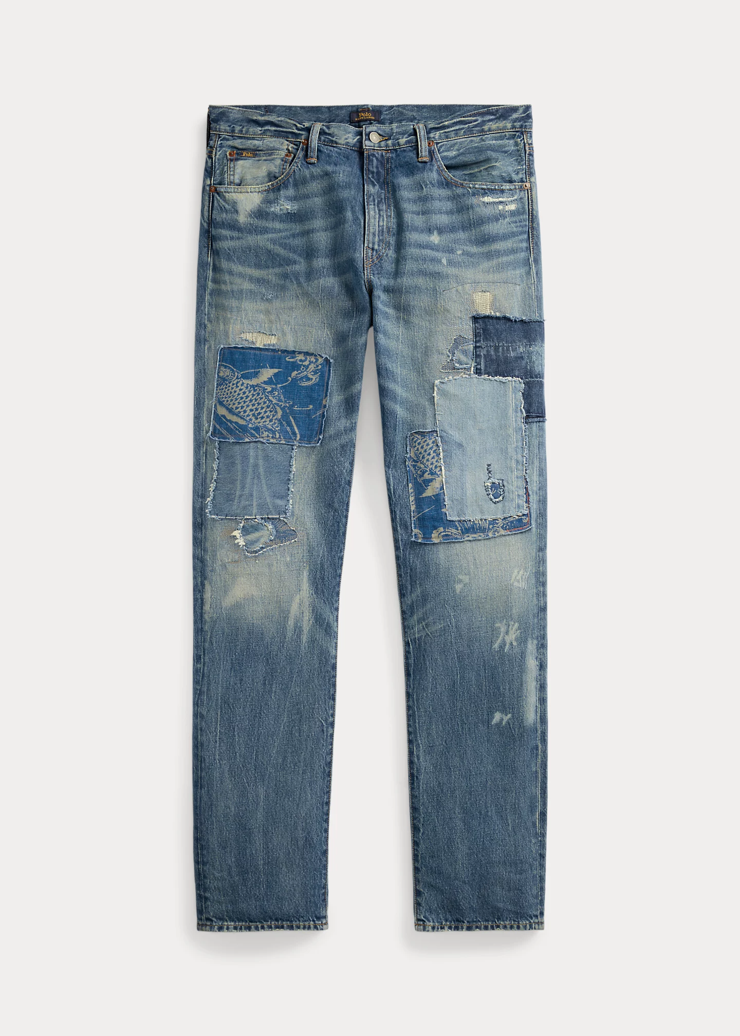 Varick Slim Straight Distressed Jean