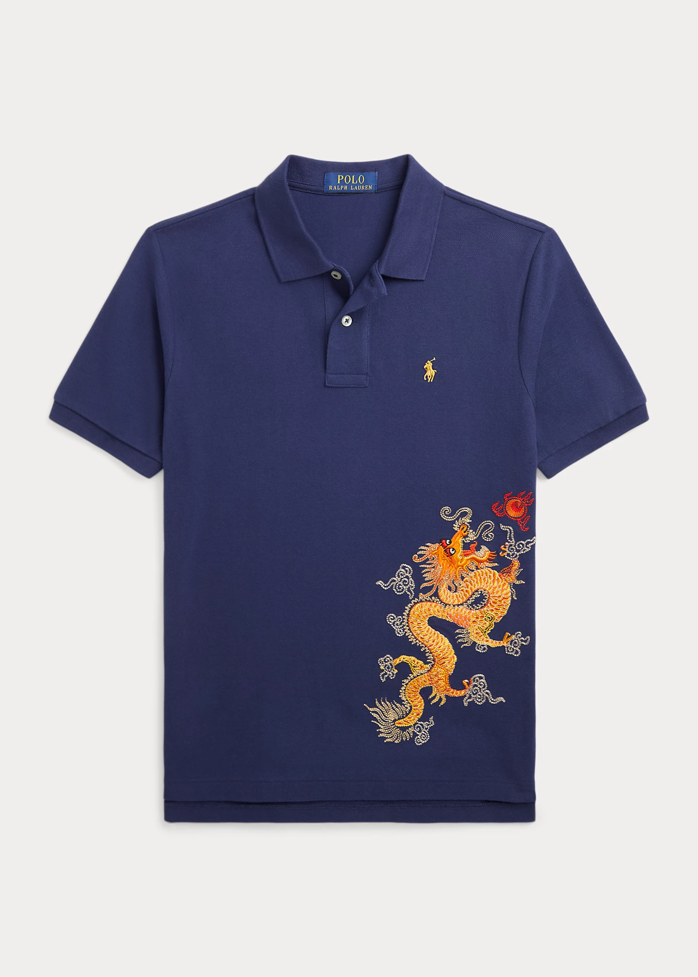 Lunar New Year Dragon Mesh Polo Shirt