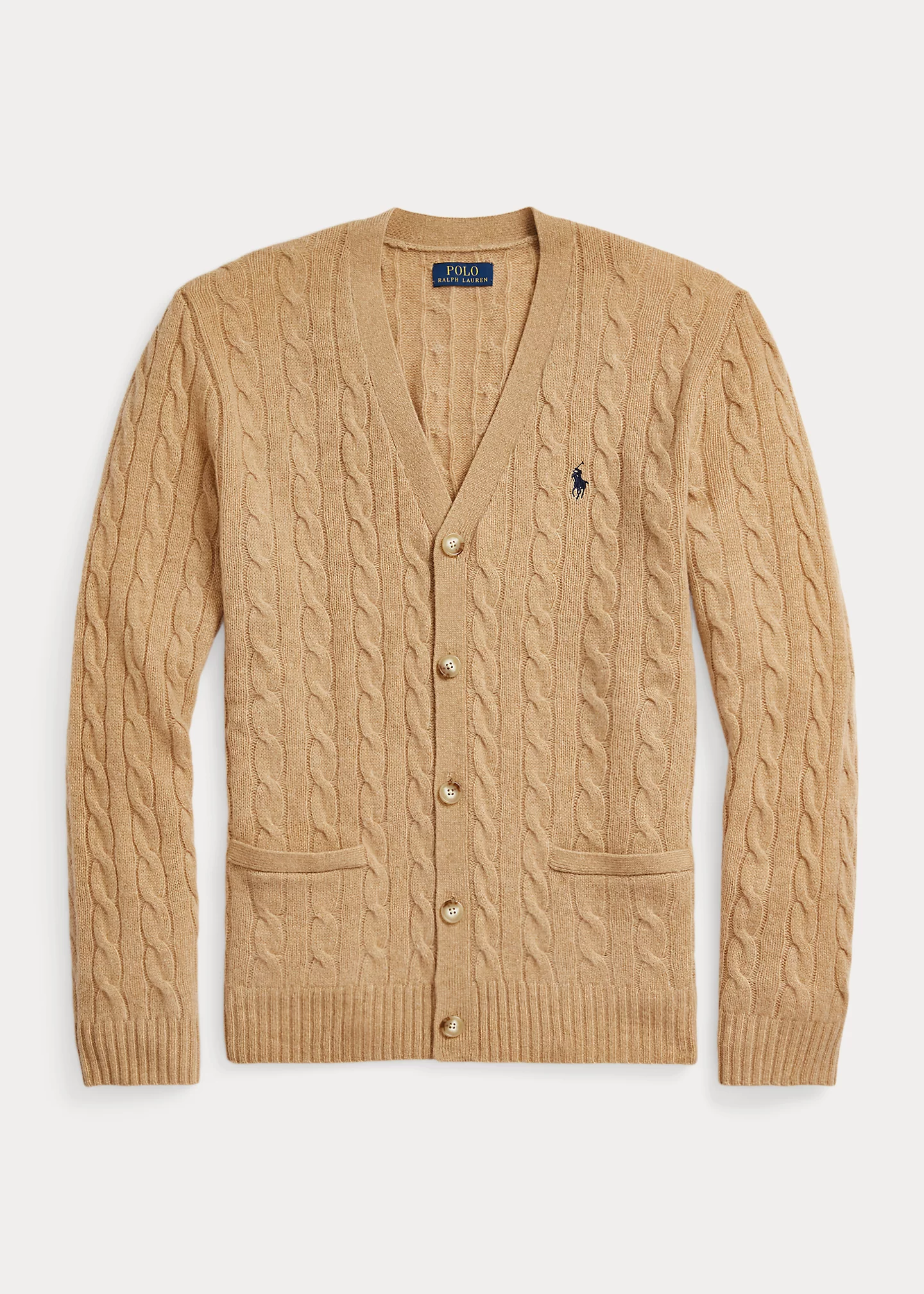 Cable-Knit Wool-Cashmere Cardigan