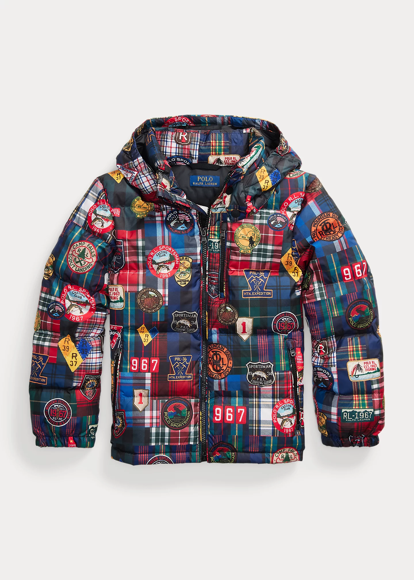 Water-Repellent Print Down Jacket