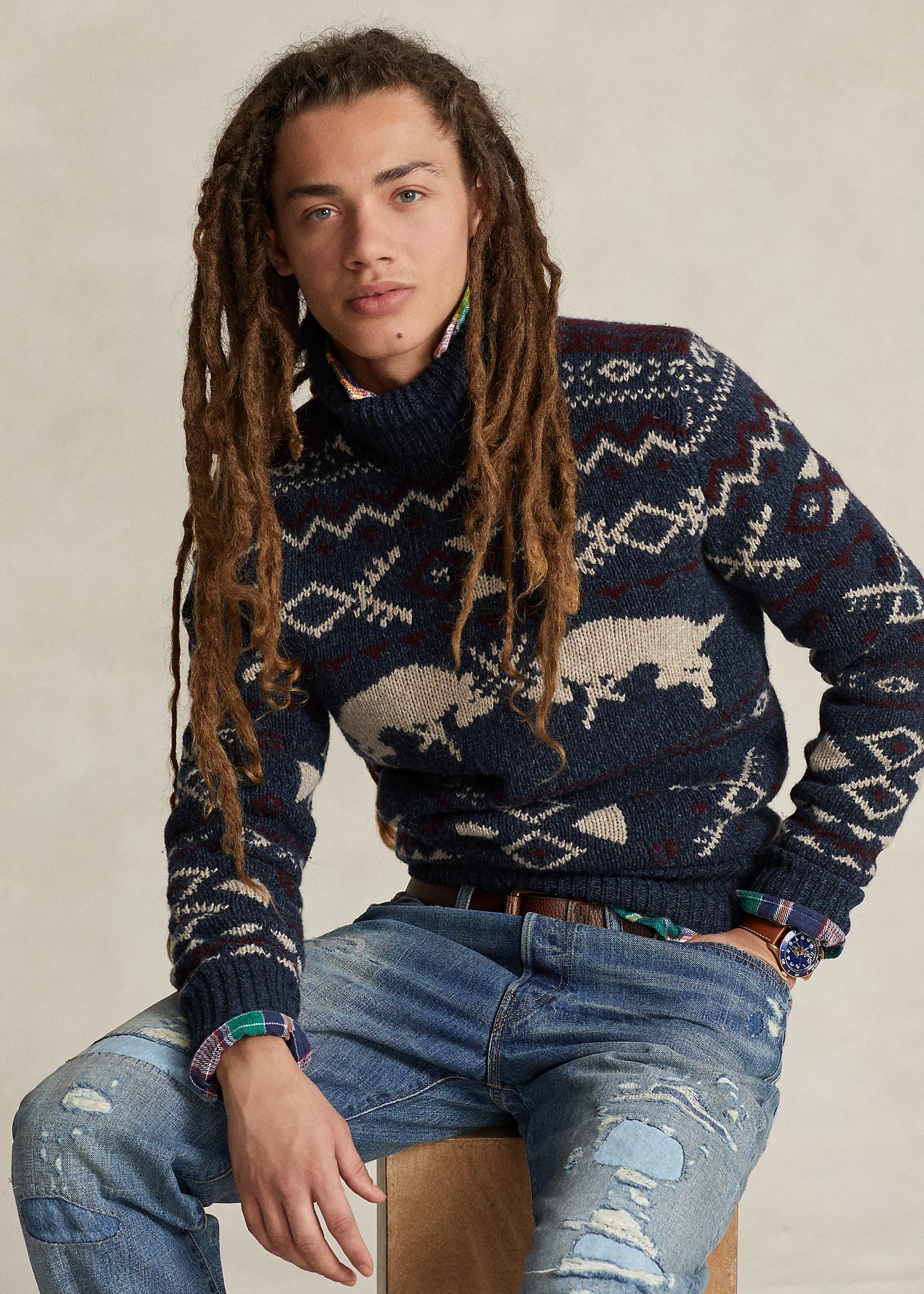 Wool-Cashmere Turtleneck Sweater