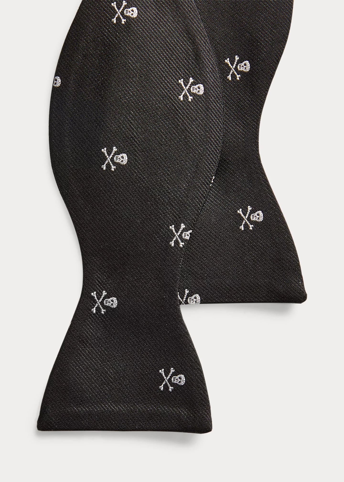 Skull-and-Bones Silk Bow Tie