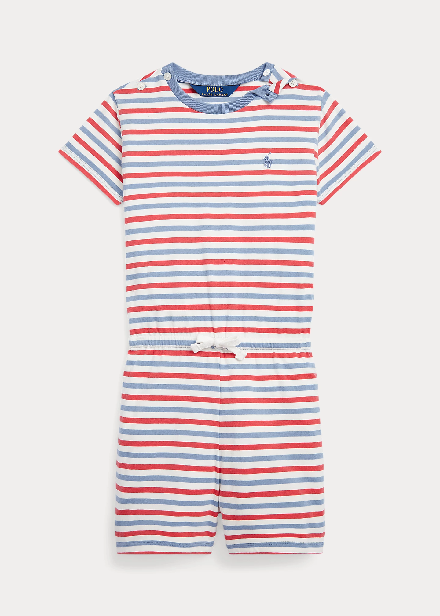 Striped Cotton Jersey Romper