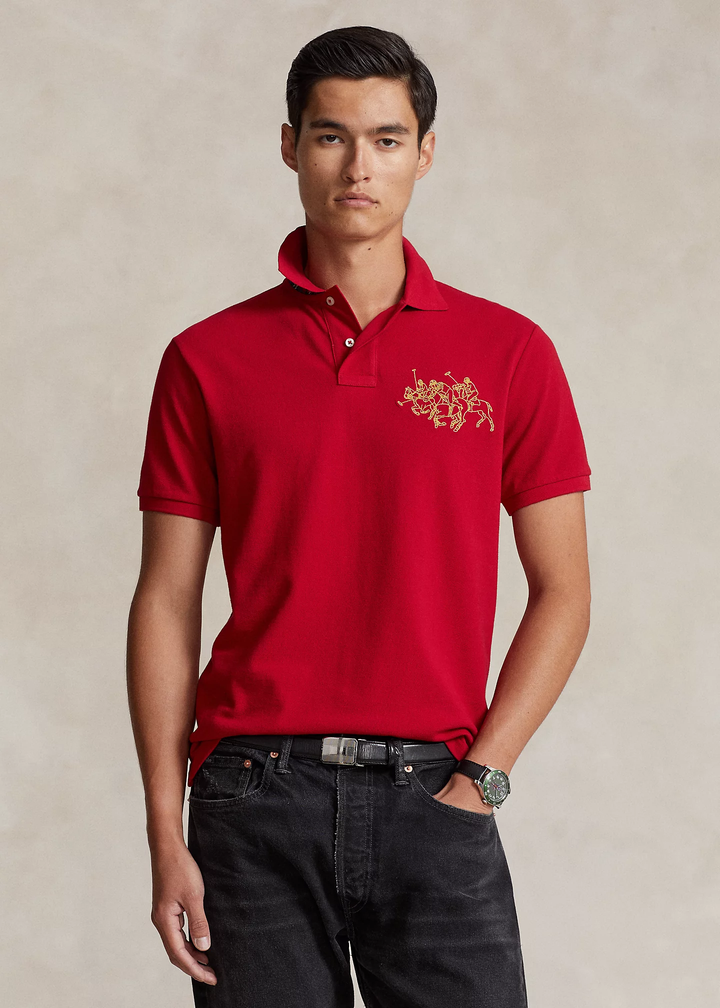 Lunar New Year Triple-Pony Polo Shirt