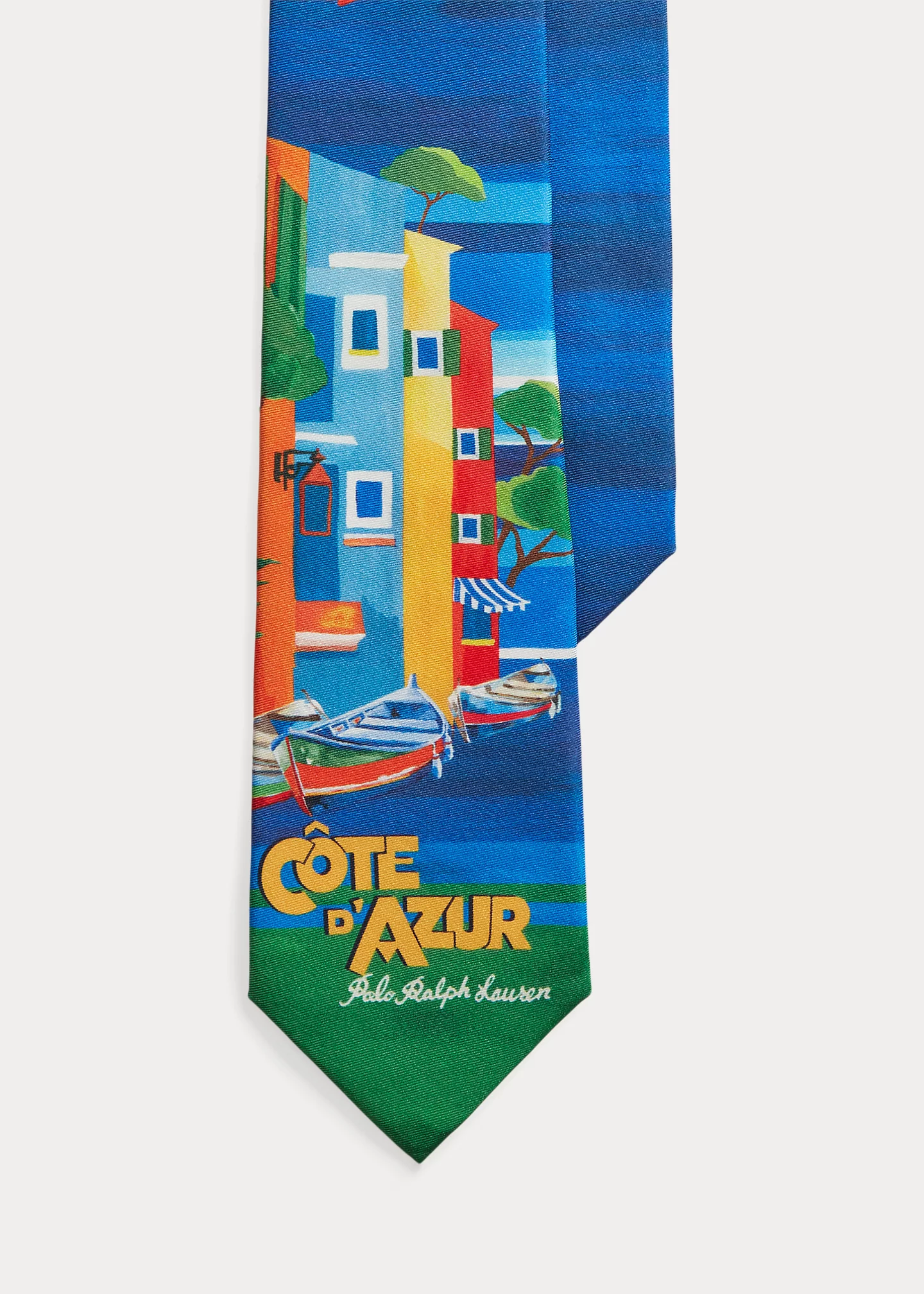 Riviera-Print Silk Twill Tie