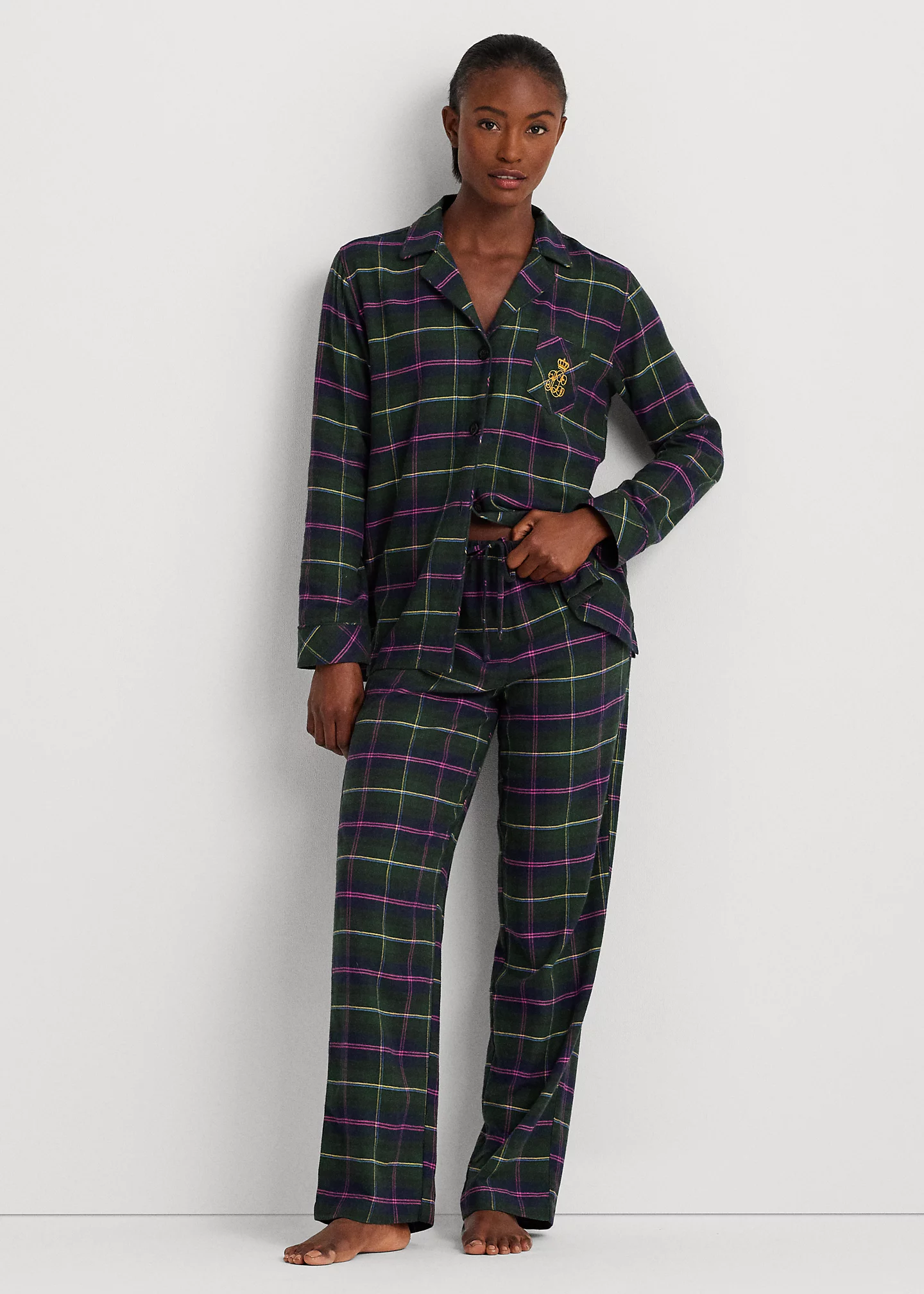 Plaid Brushed Twill Sleep Set