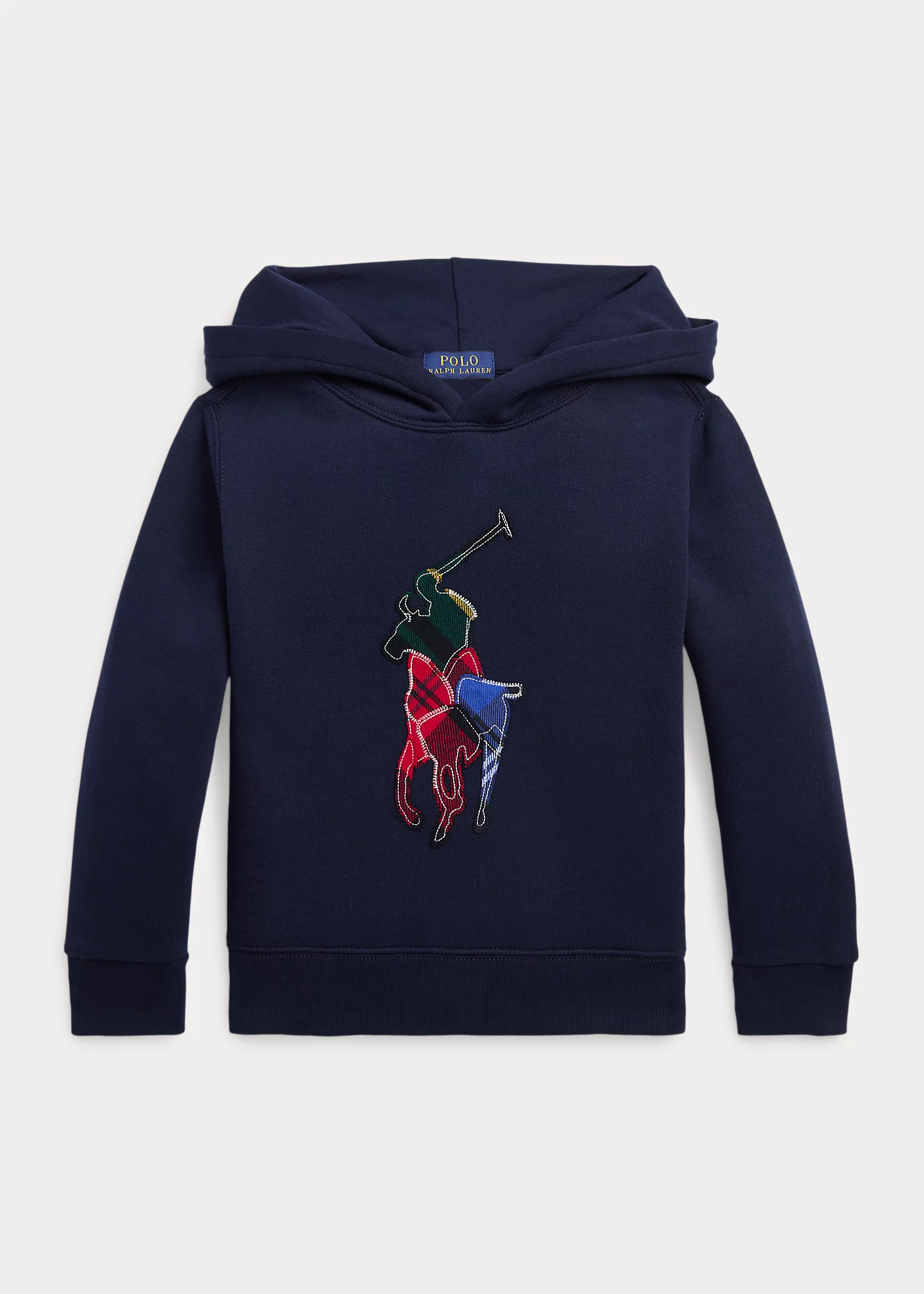 Plaid Big Pony Fleece Hoodie