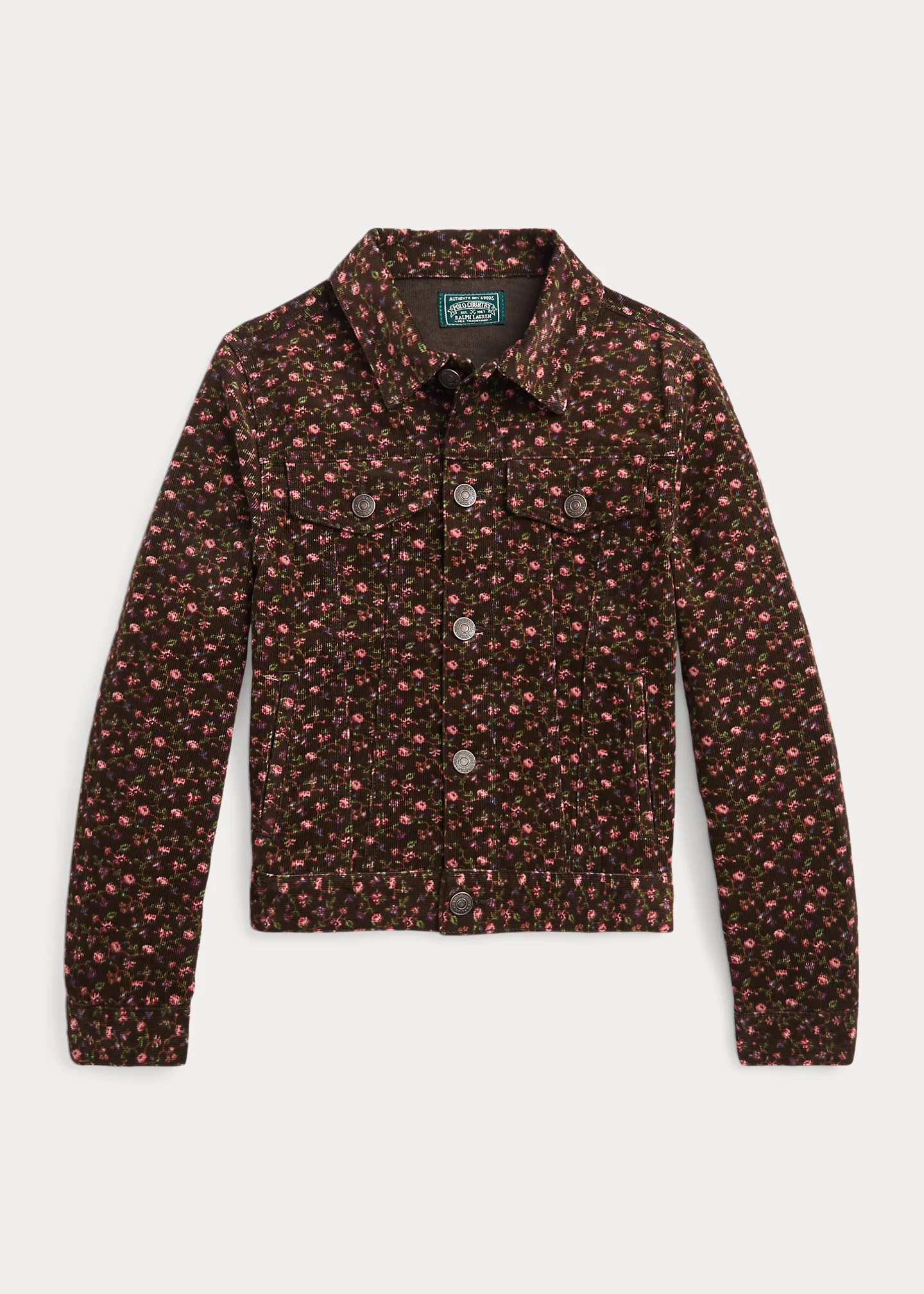 Floral Corduroy Trucker Jacket