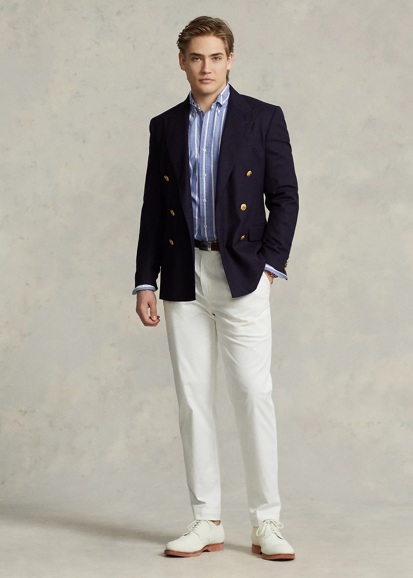 Classic Fit Striped Oxford Shirt