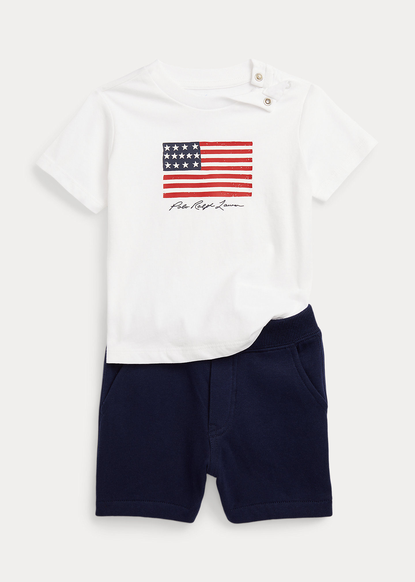 Flag Jersey Tee & Fleece Short Set