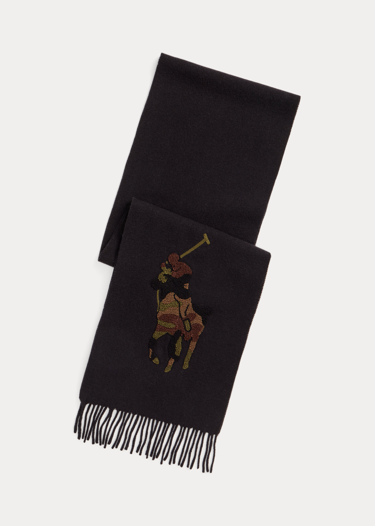Camo Big Pony Wool Scarf