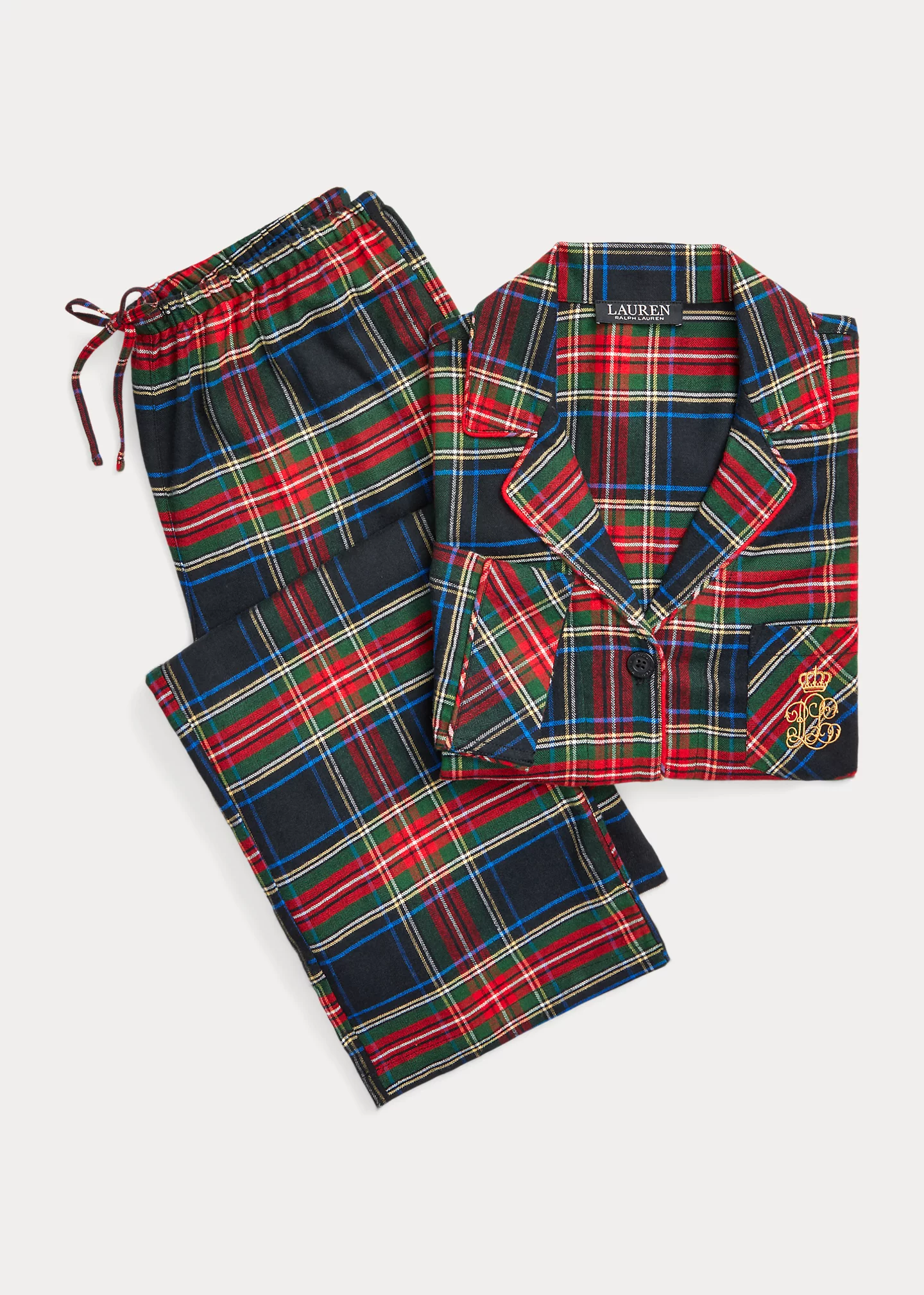 Plaid Brushed Twill Sleep Set