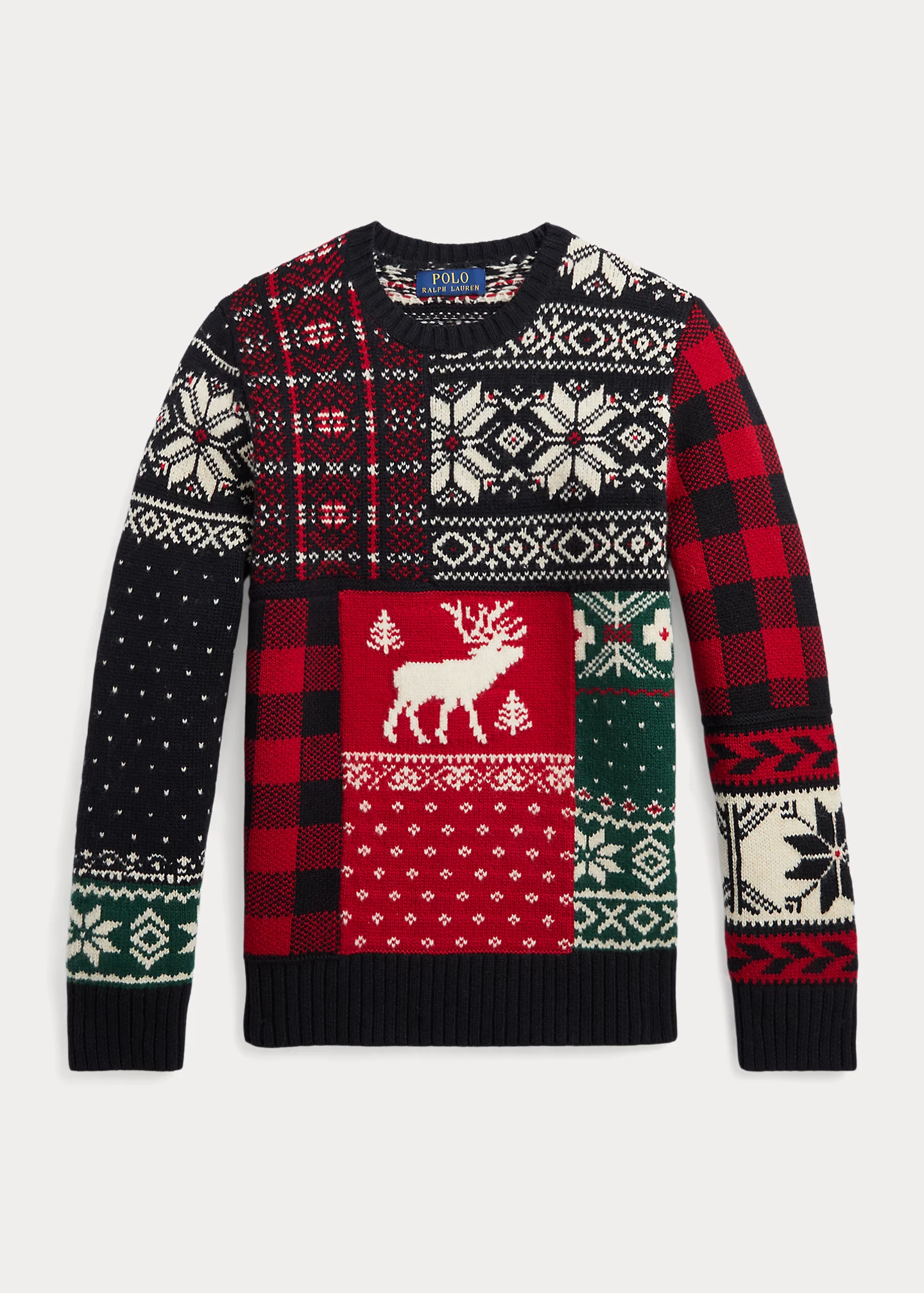 Patchwork Crewneck Sweater