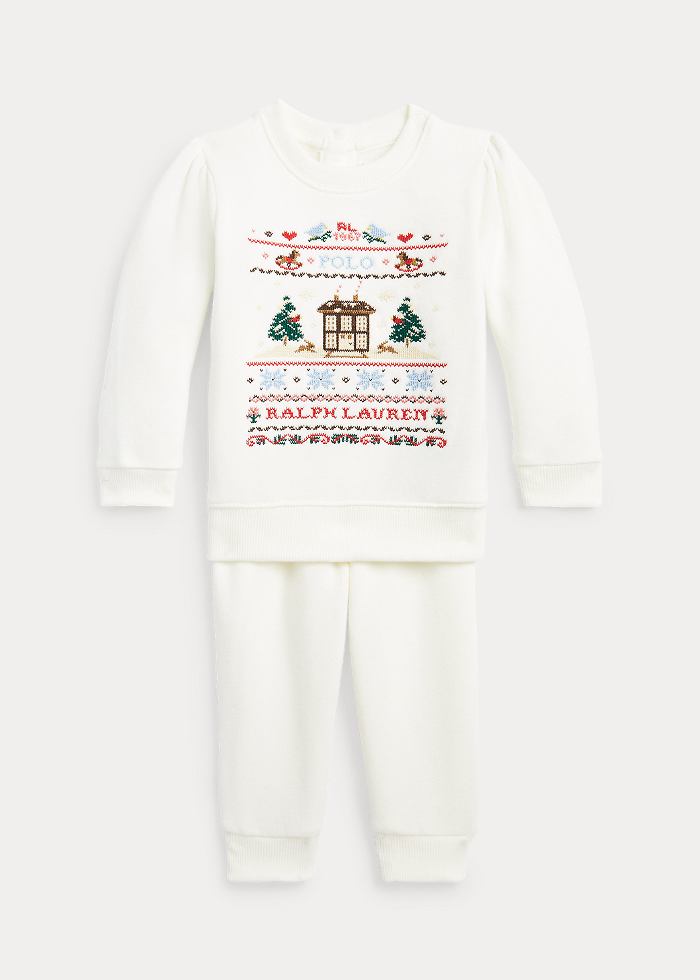 Fleece Graphic Sweatshirt & Pant Set