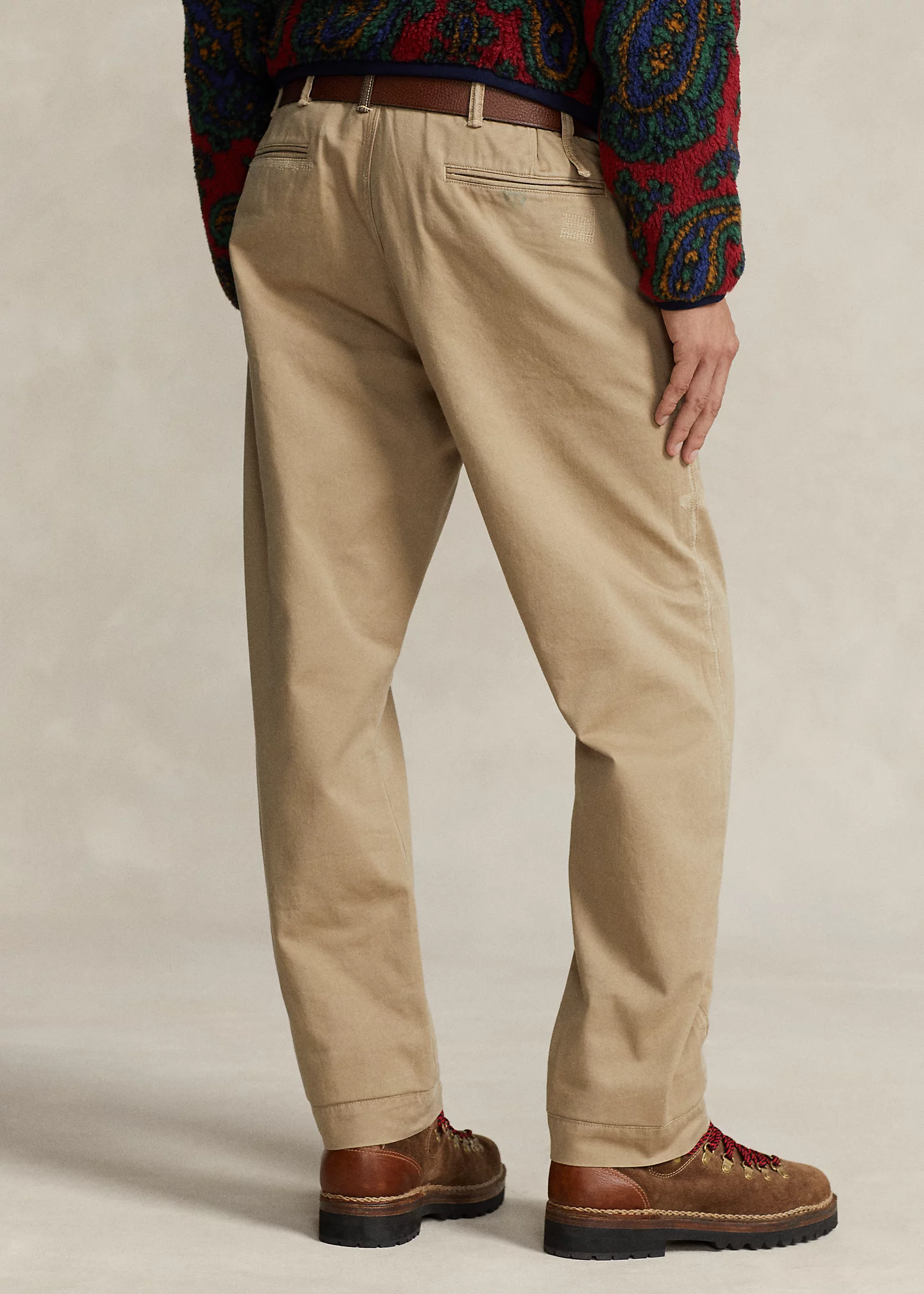 Relaxed Fit Distressed Chino Pant