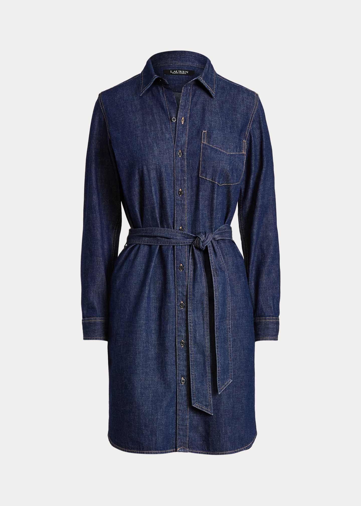 Belted Denim Shirtdress