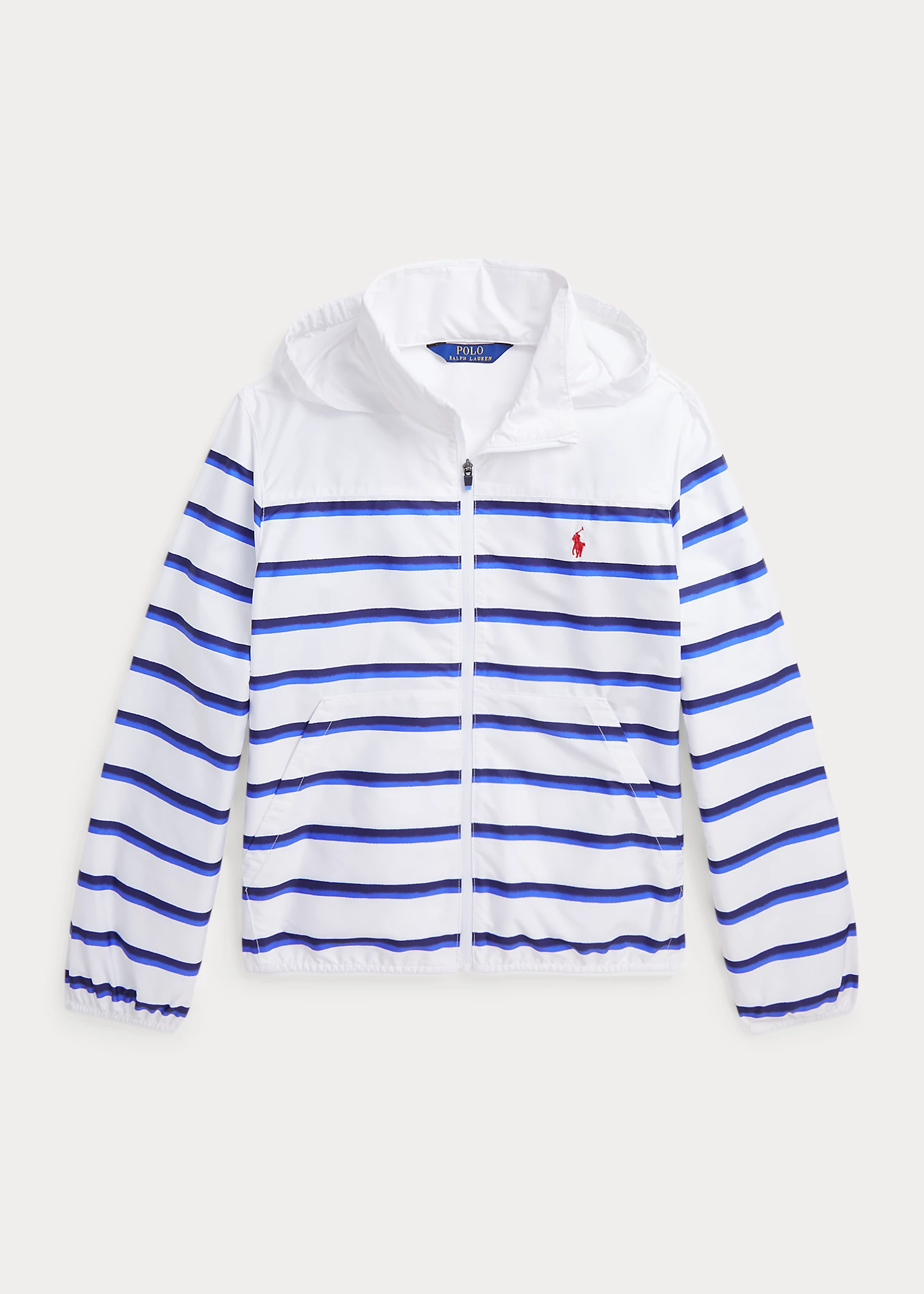 Striped Packable Water-Repellent Jacket
