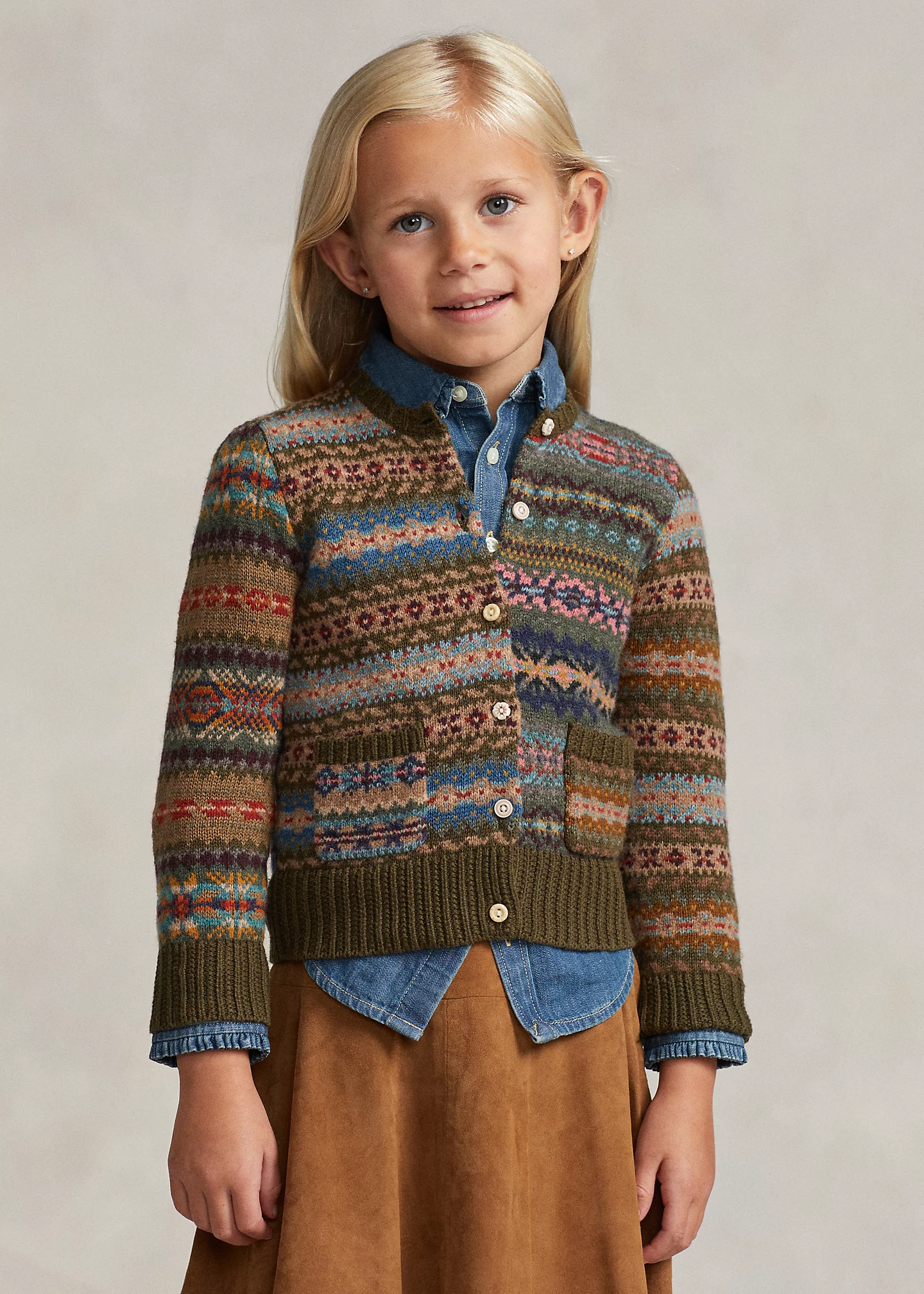 Fair Isle Wool-Blend Cardigan