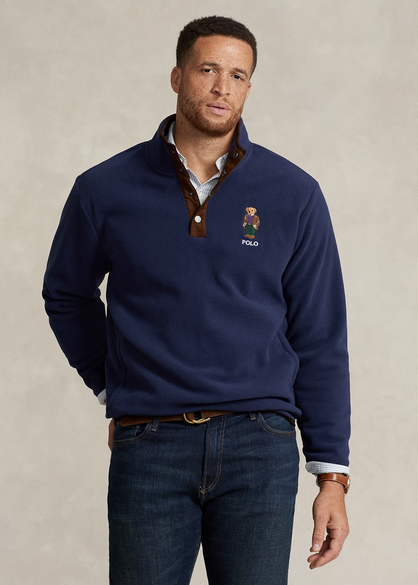 Polo Bear Brushed Fleece Pullover