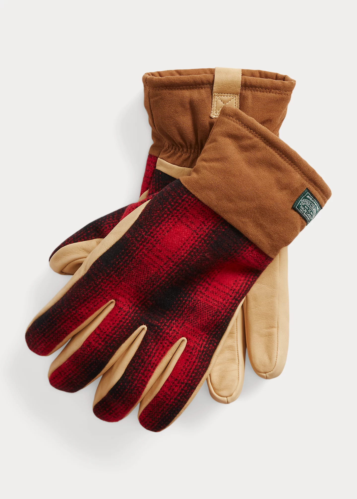 Plaid Wool & Nubuck Insulated Gloves