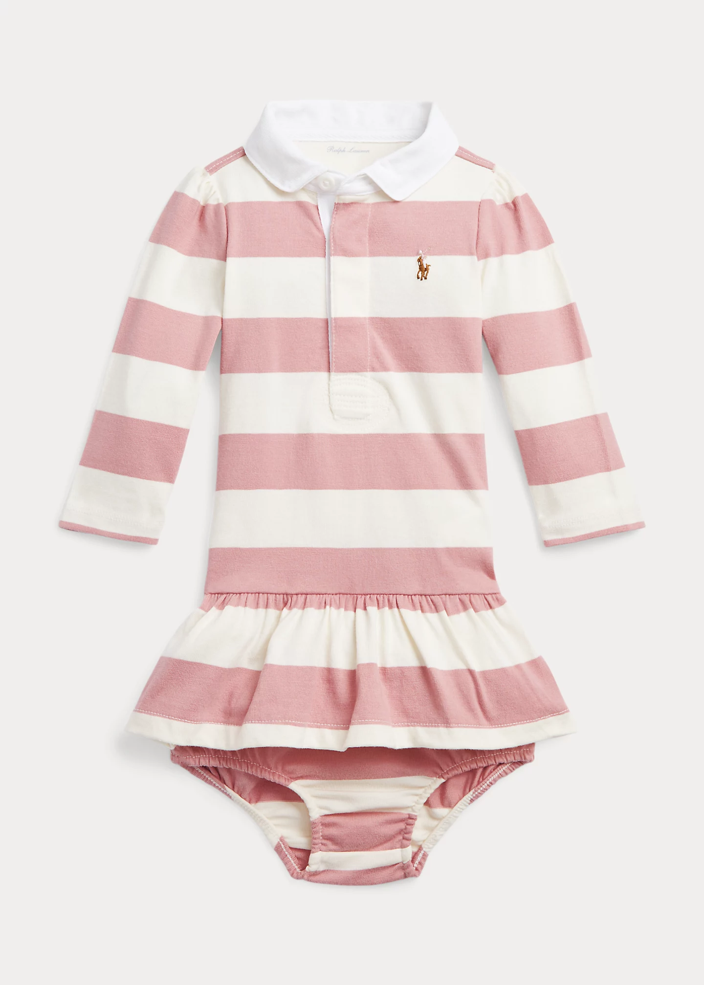 Striped Cotton Rugby Dress & Bloomer