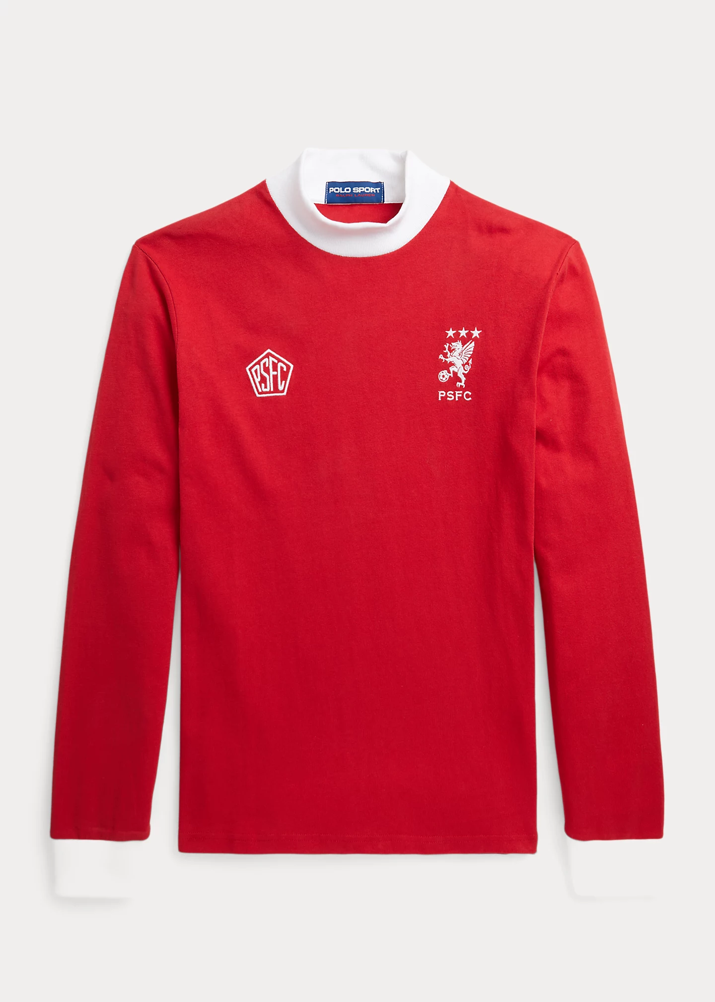 Jersey Graphic Mockneck Pullover