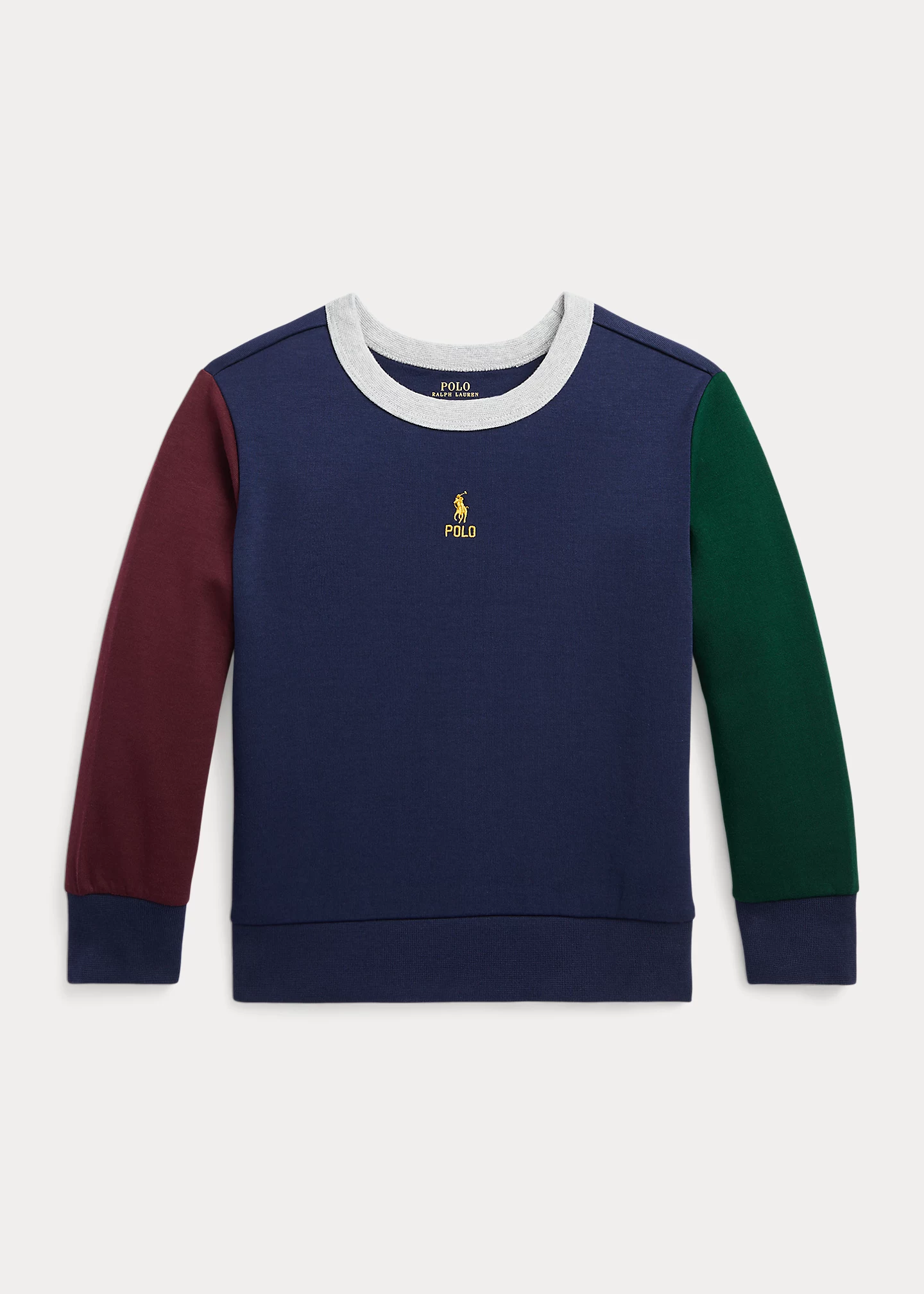 Color-Blocked Double-Knit Sweatshirt