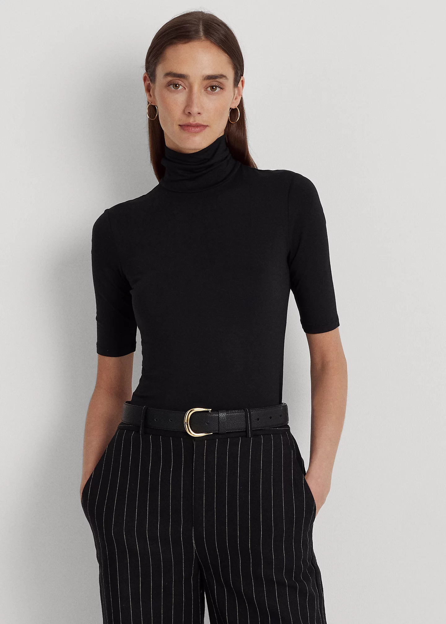 Jersey Turtleneck Top