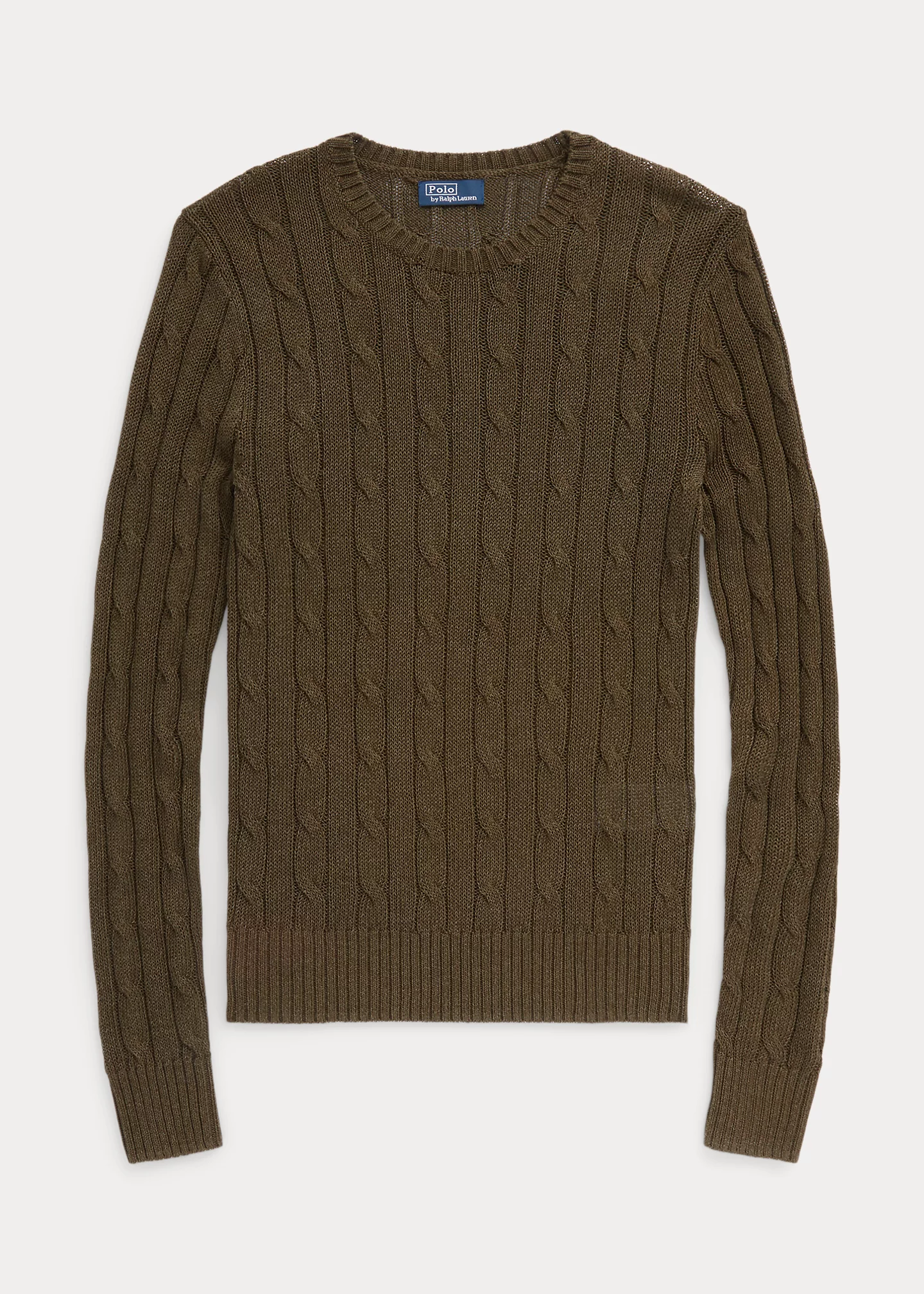 Cable-Knit Cotton-Blend Crewneck Sweater