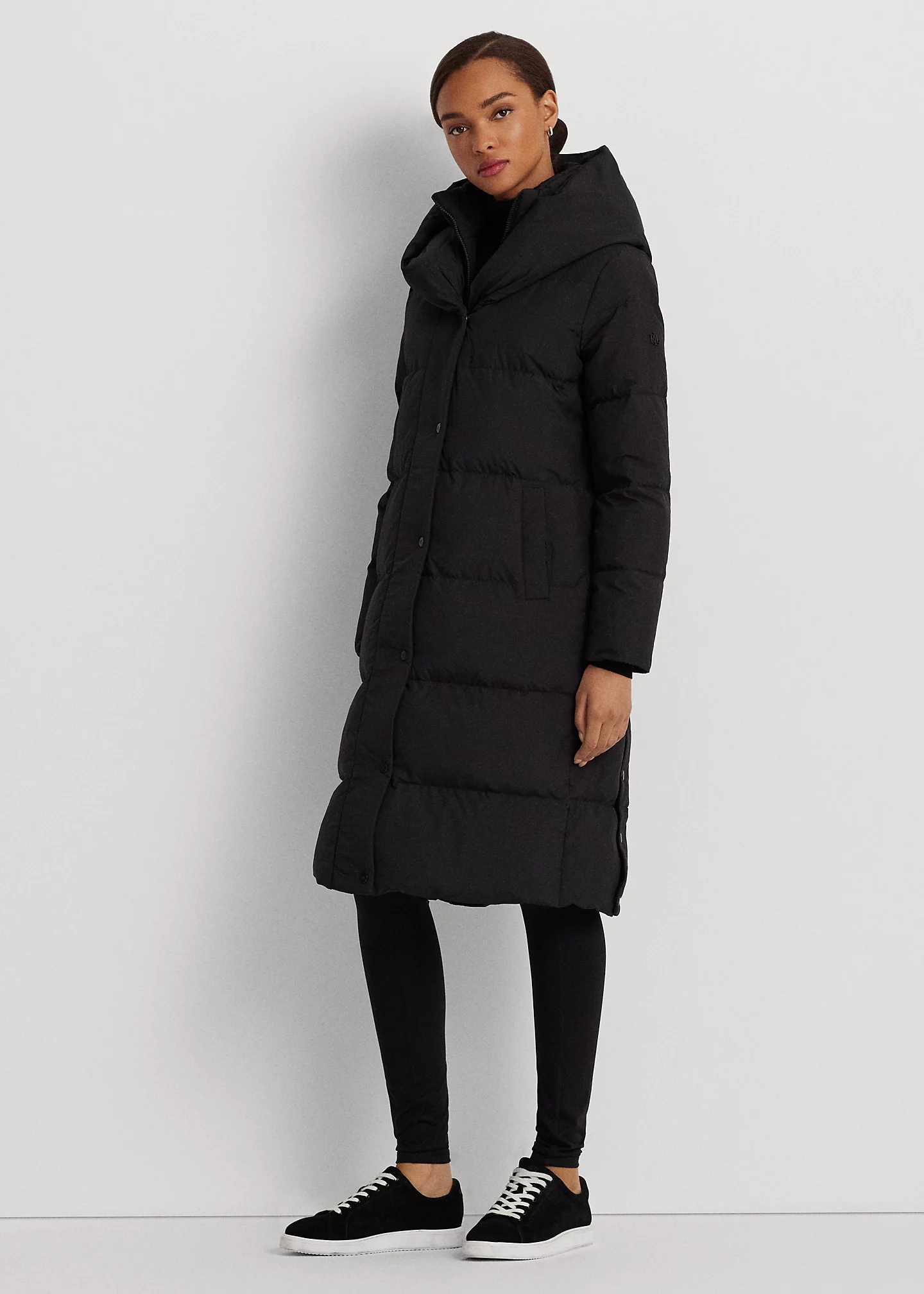 Oversize-Collar Quilted Down Coat