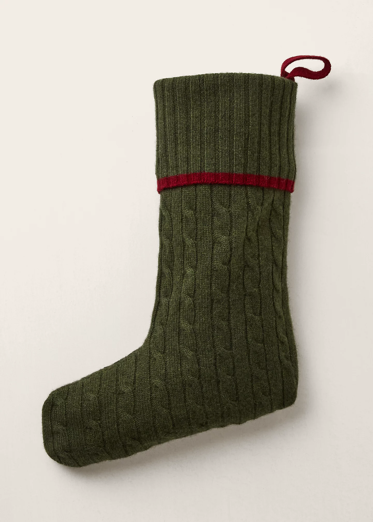 Cable-Knit Cashmere Stocking
