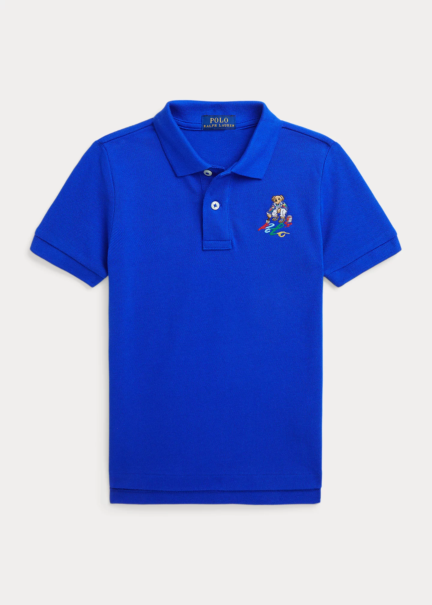 Polo Bear Cotton Mesh Polo Shirt
