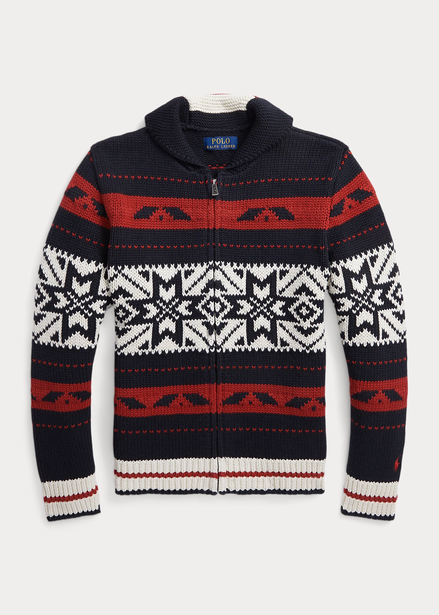 Cotton-Blend Full-Zip Sweater