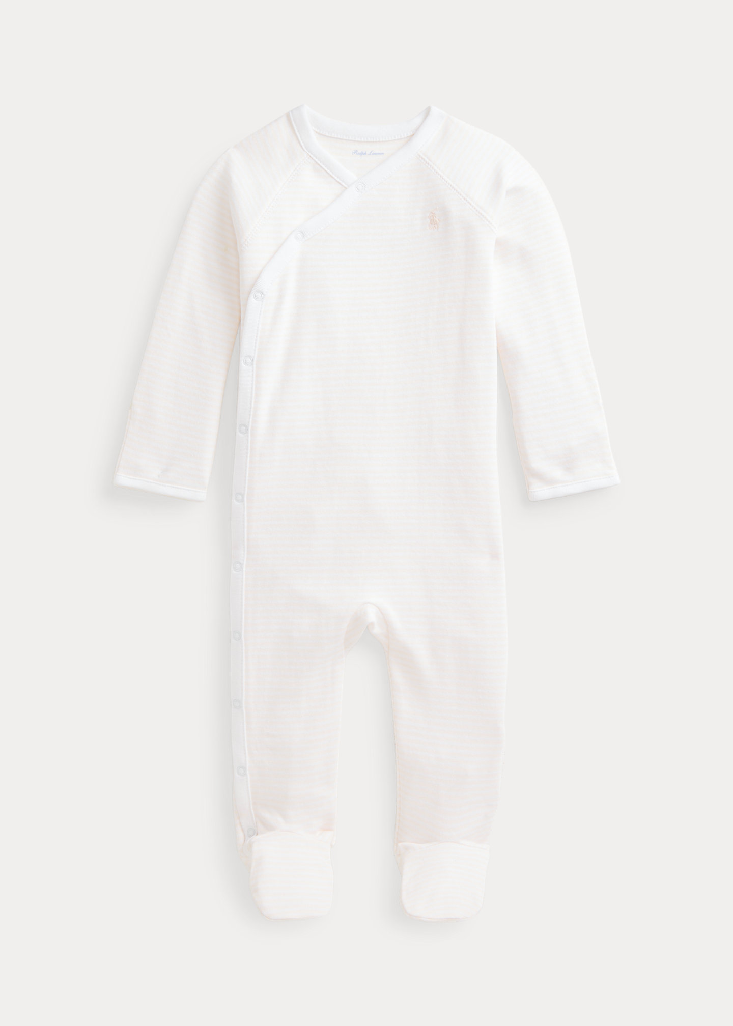 Striped Organic Cotton Footed Coverall