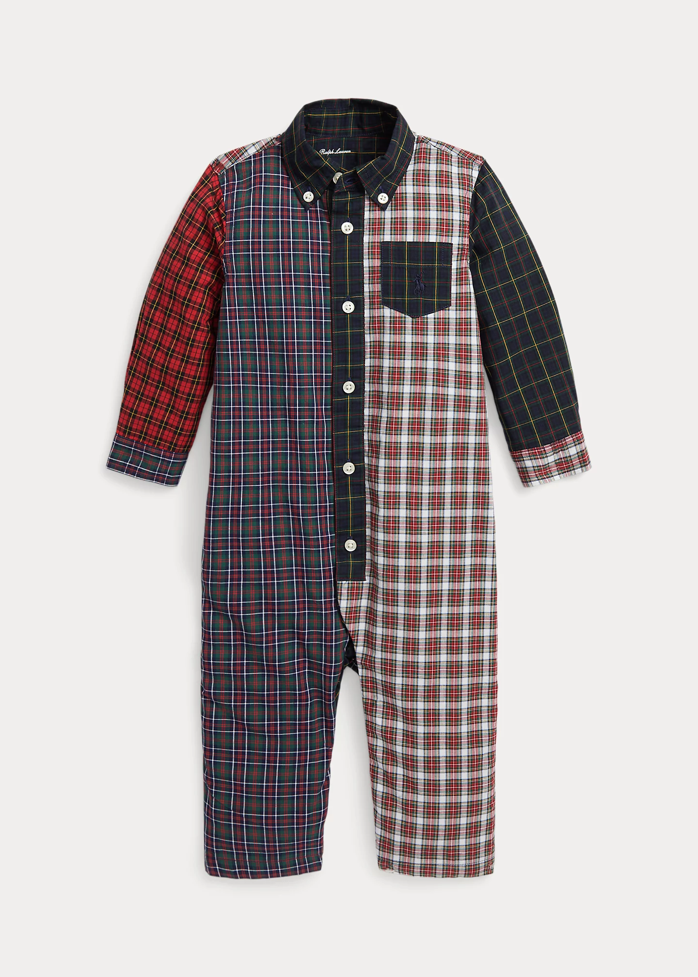 Plaid Cotton Poplin Fun Coverall
