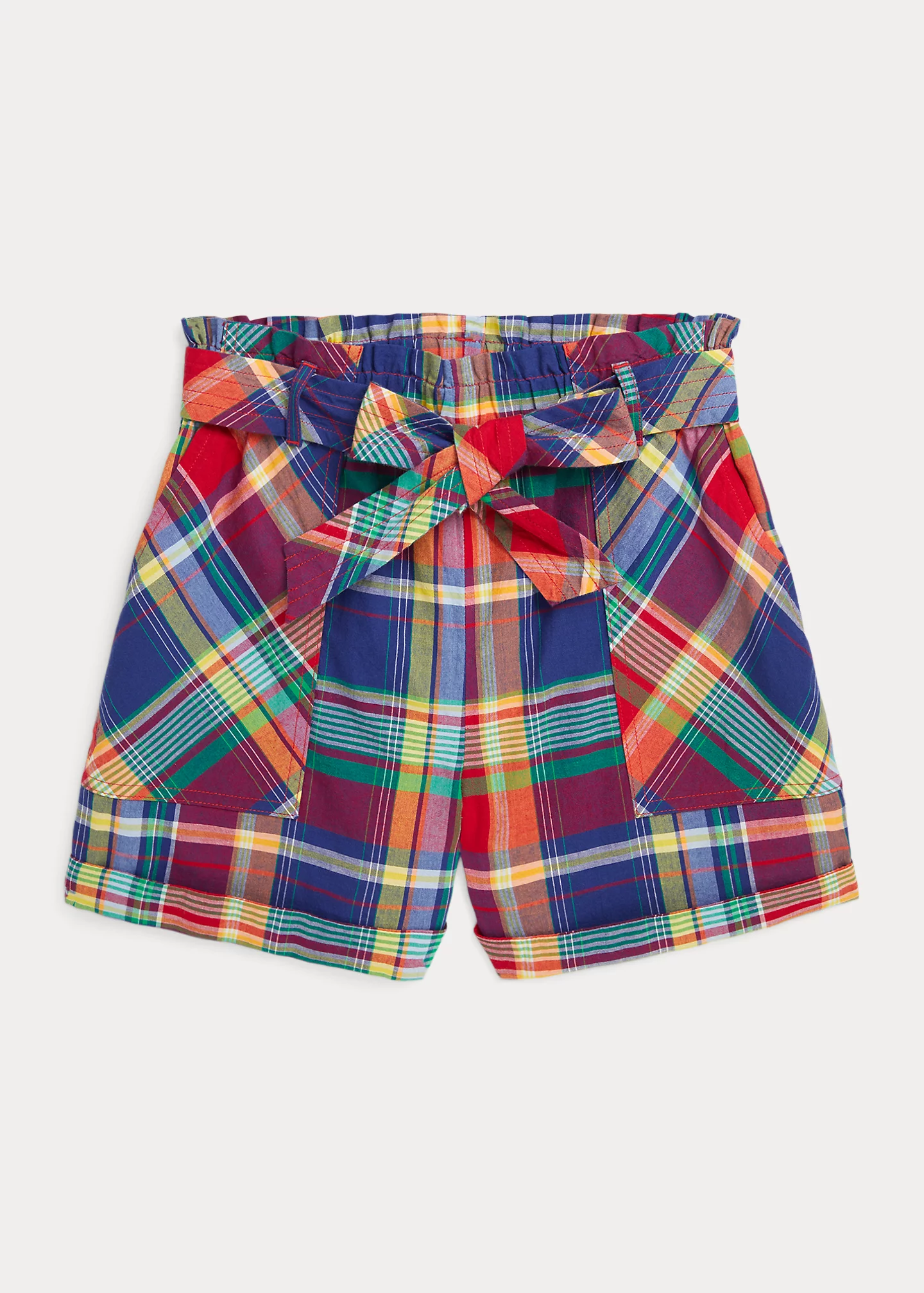 Cotton Madras Pull-On Short