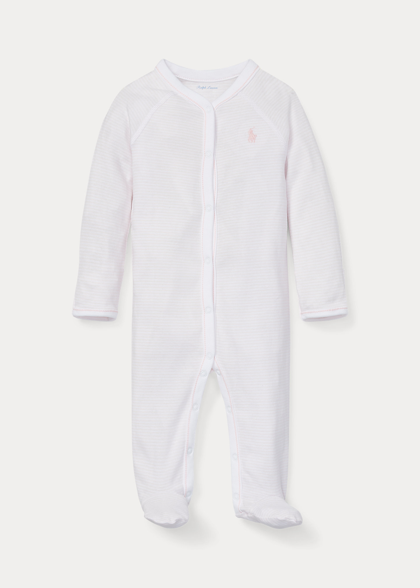 Striped Cotton Footed Coverall