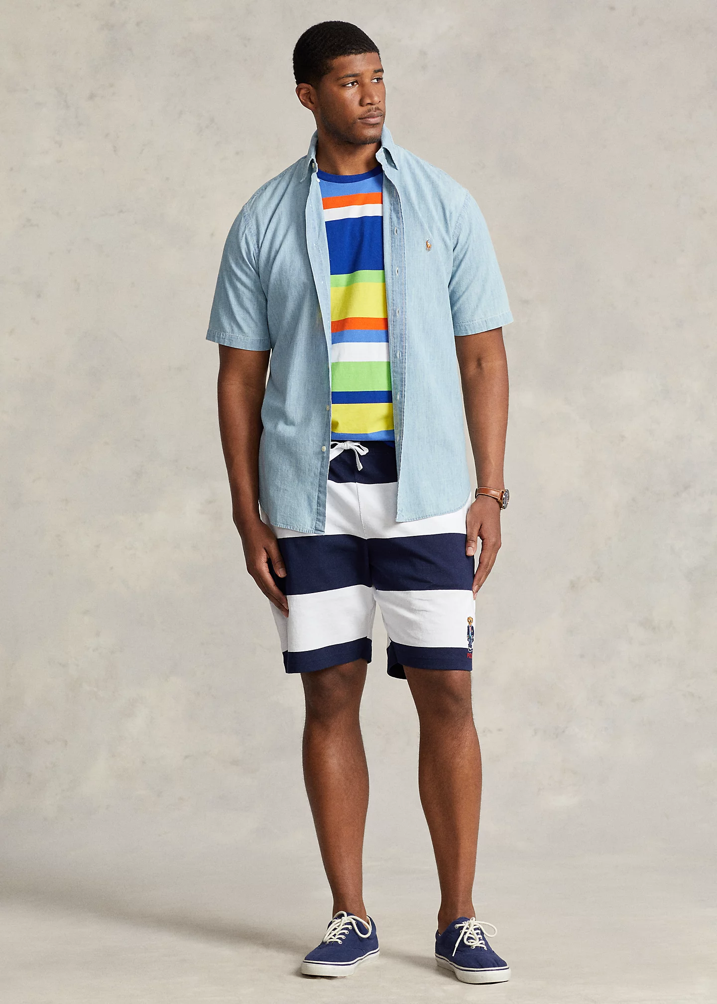 Polo Bear Striped Jersey Short