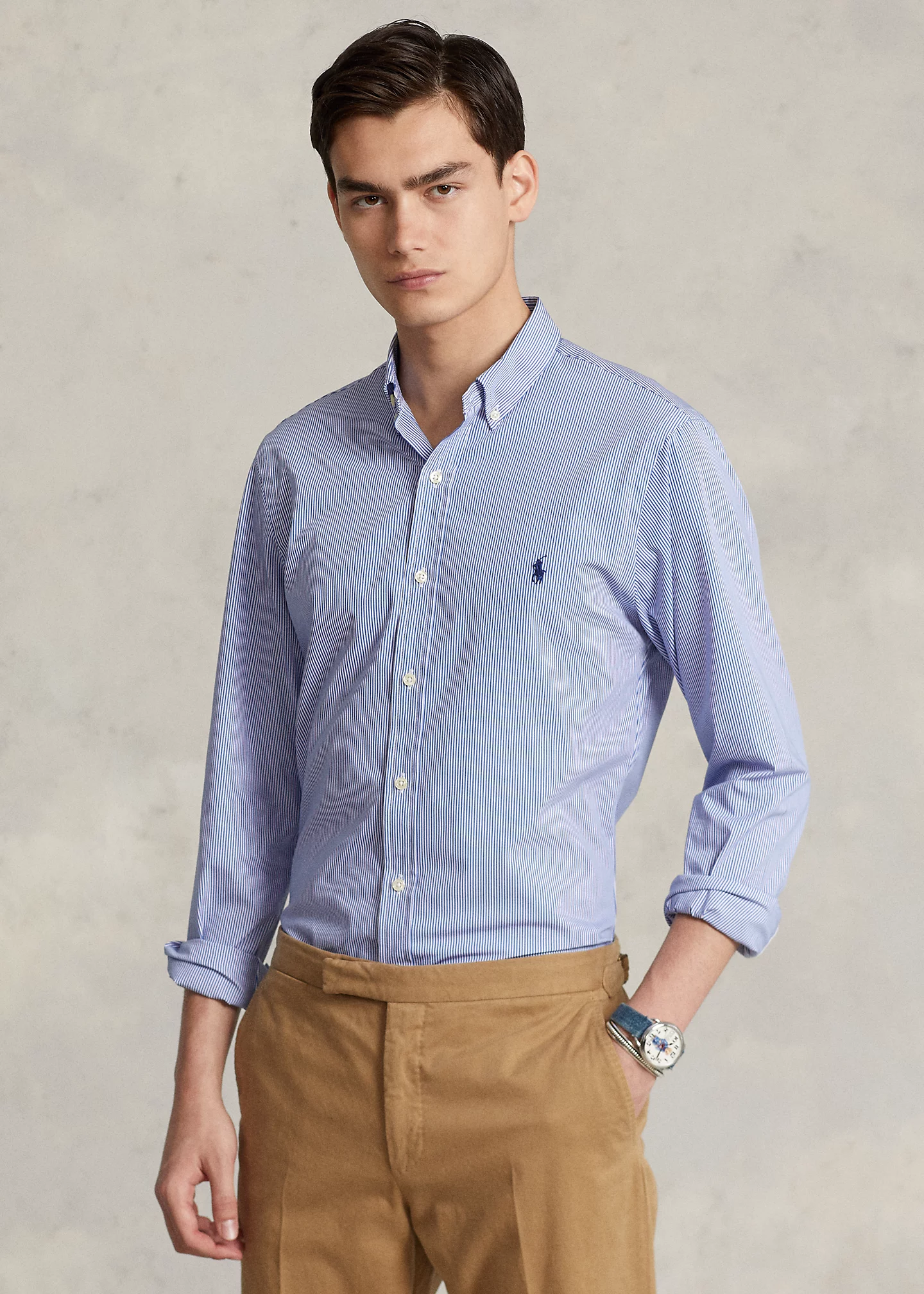 Striped Stretch Poplin Shirt - All Fits