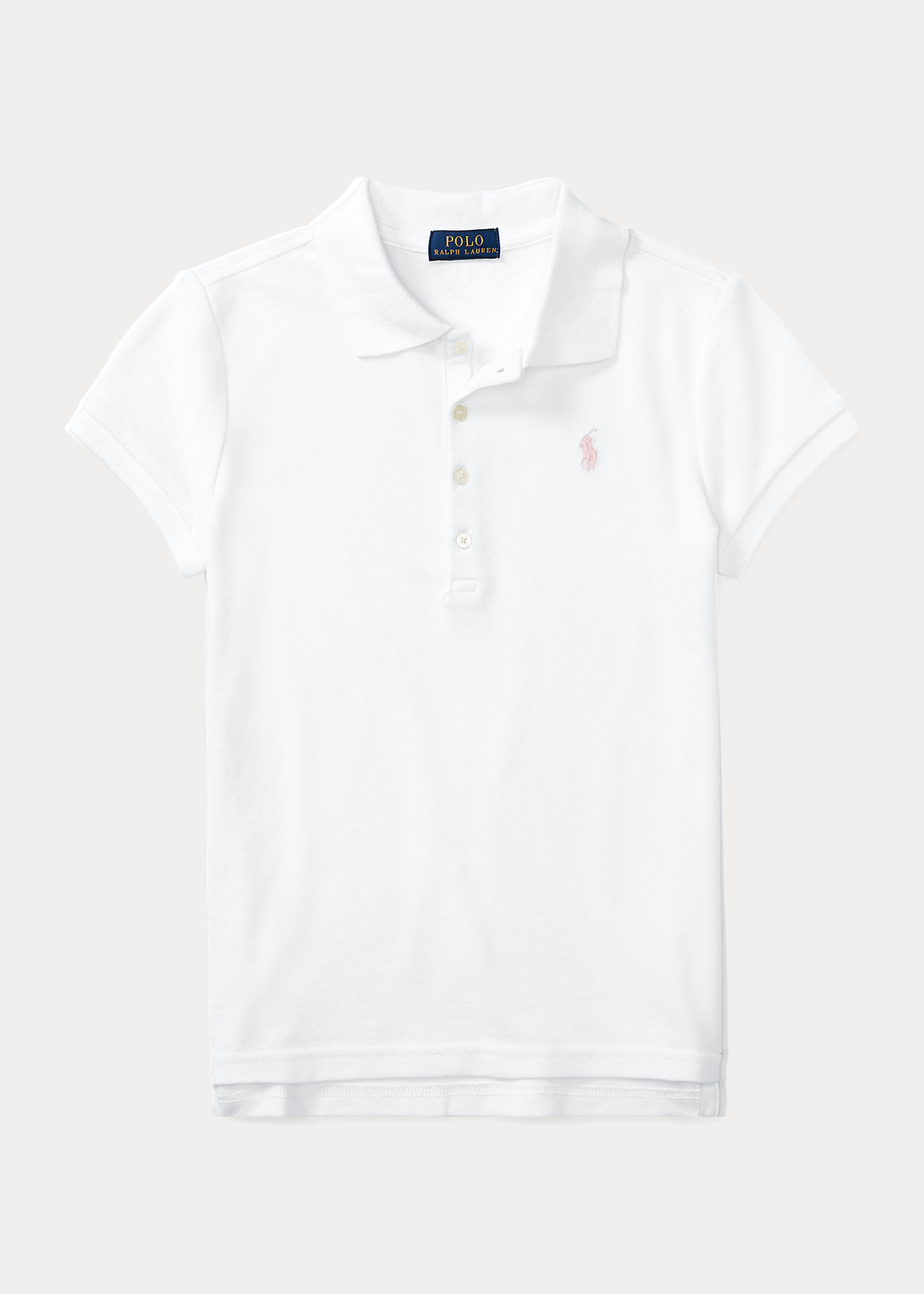 Stretch Cotton Mesh Polo Shirt