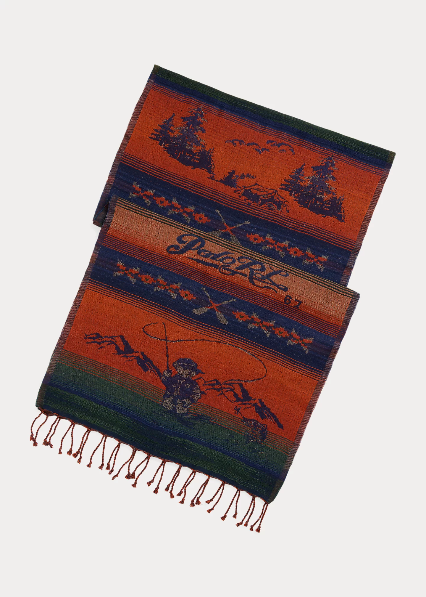 Polo Bear Scenic Wool Scarf