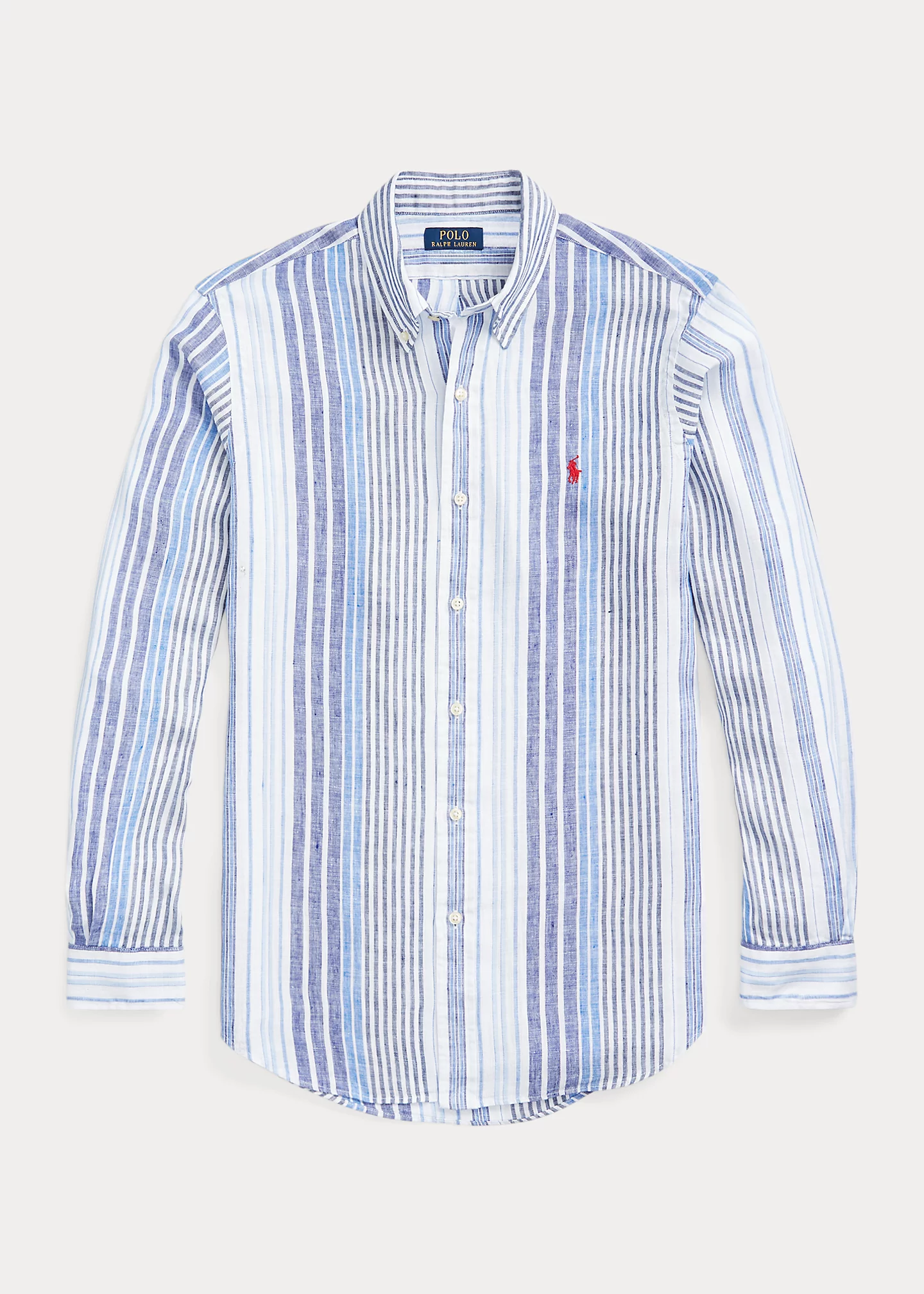 Classic Fit Striped Linen Shirt