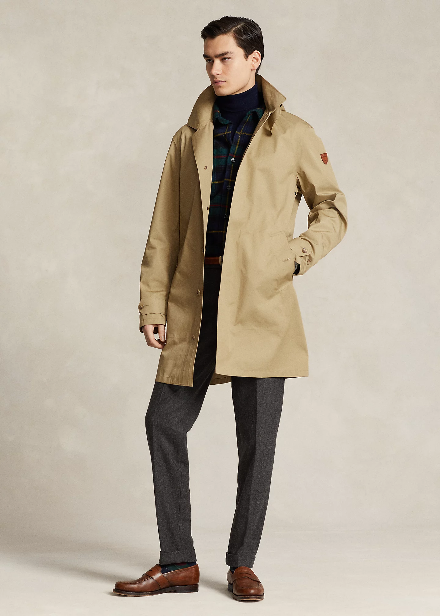 Water-Repellent Hooded Walking Coat